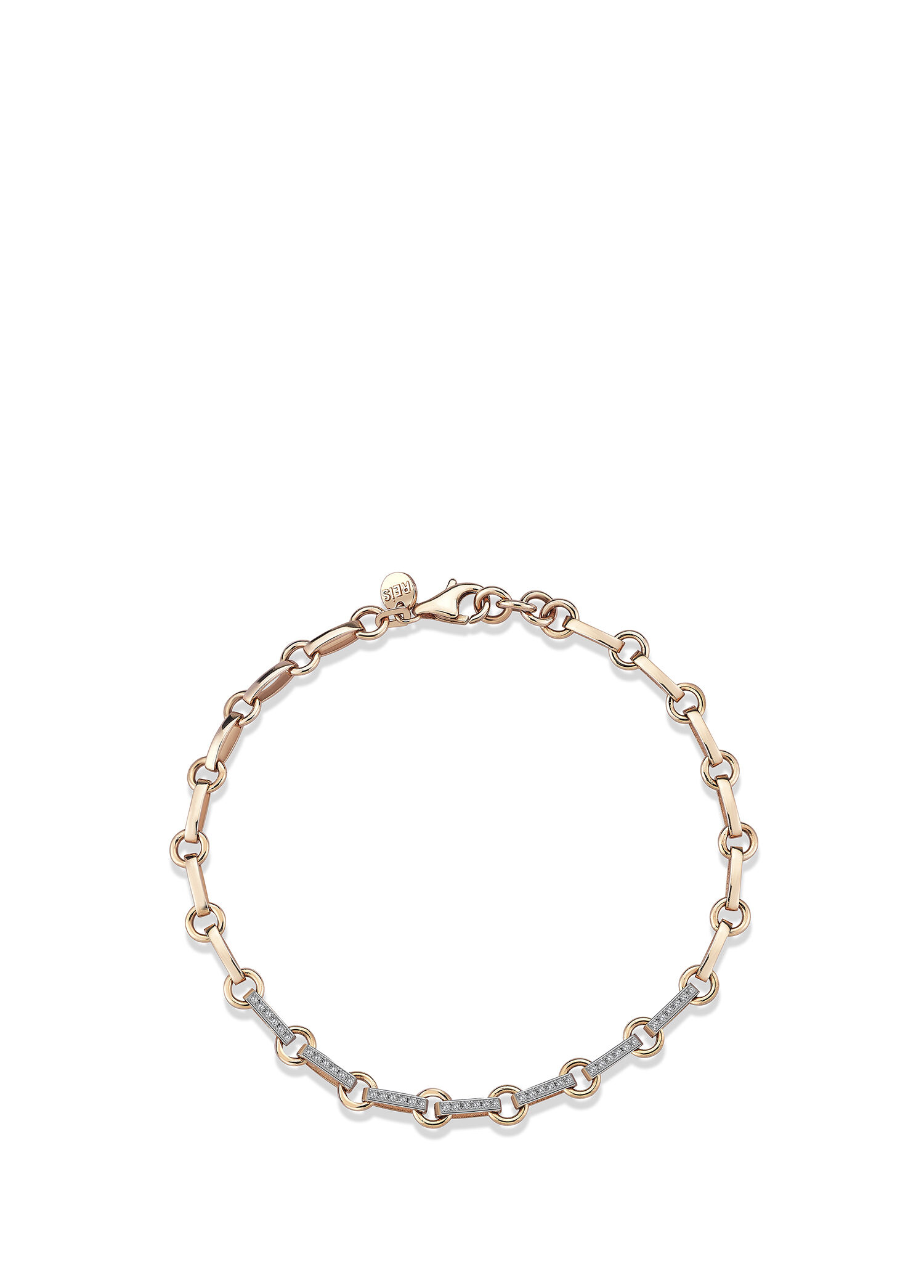 Çaklıt White 14 Ayar Rose Gold Kadın Pırlanta Bilezik