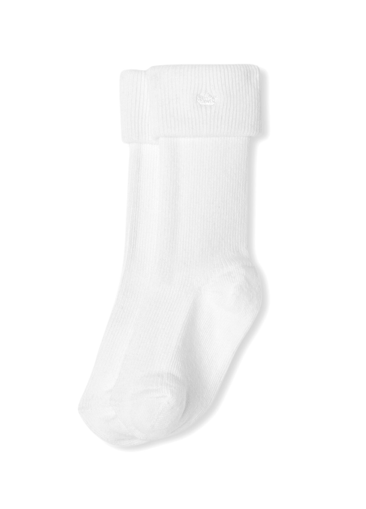 Beyaz Ribanalı Unisex Bebek Çorap