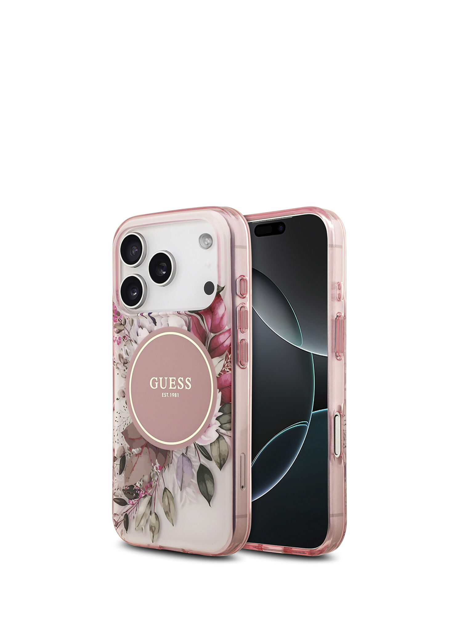 iPhone 17 Pro Flower Tonal Circle Pembe Magsafe Uyumlu Telefon Kılıfı