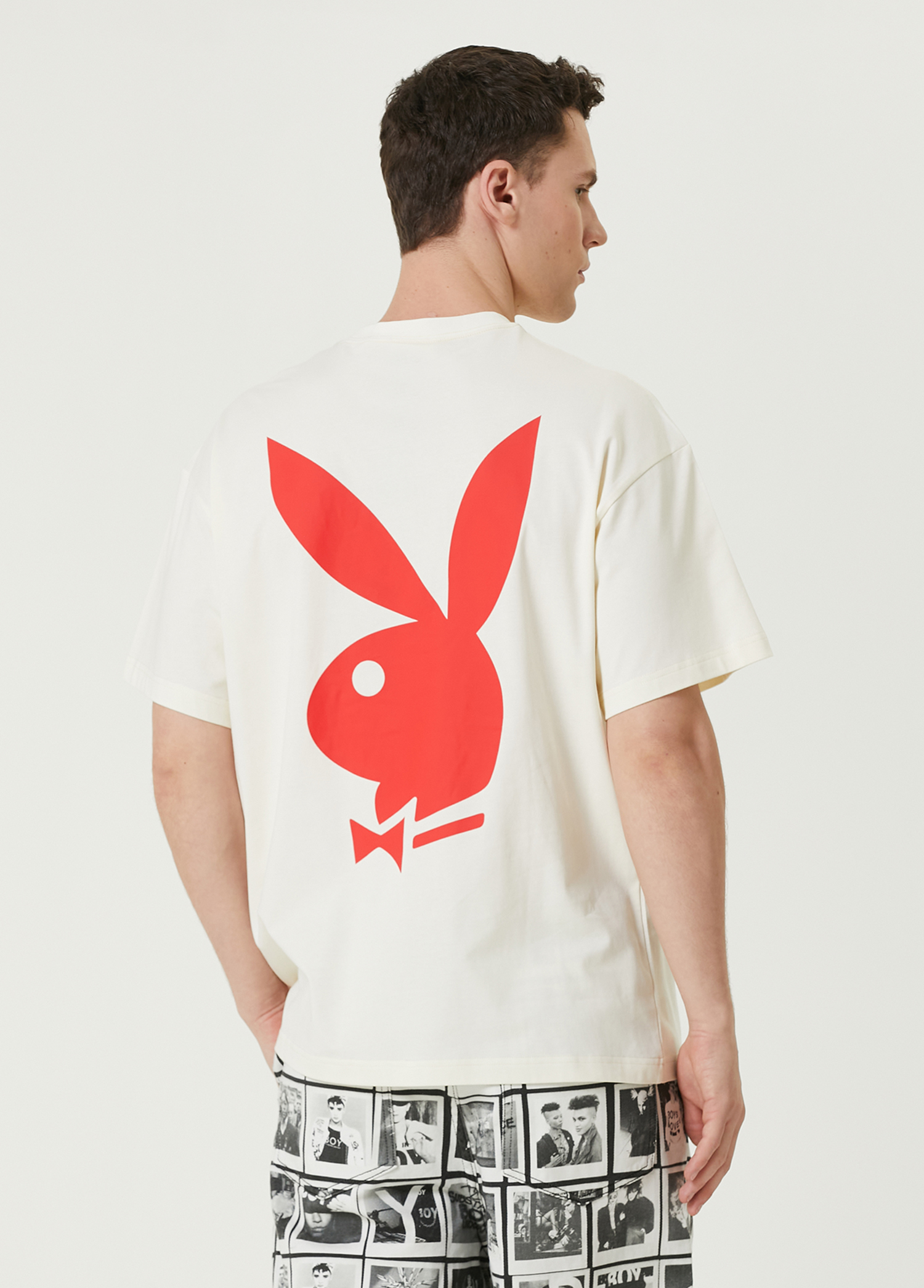 X Playboy Light It Beyaz T-shirt