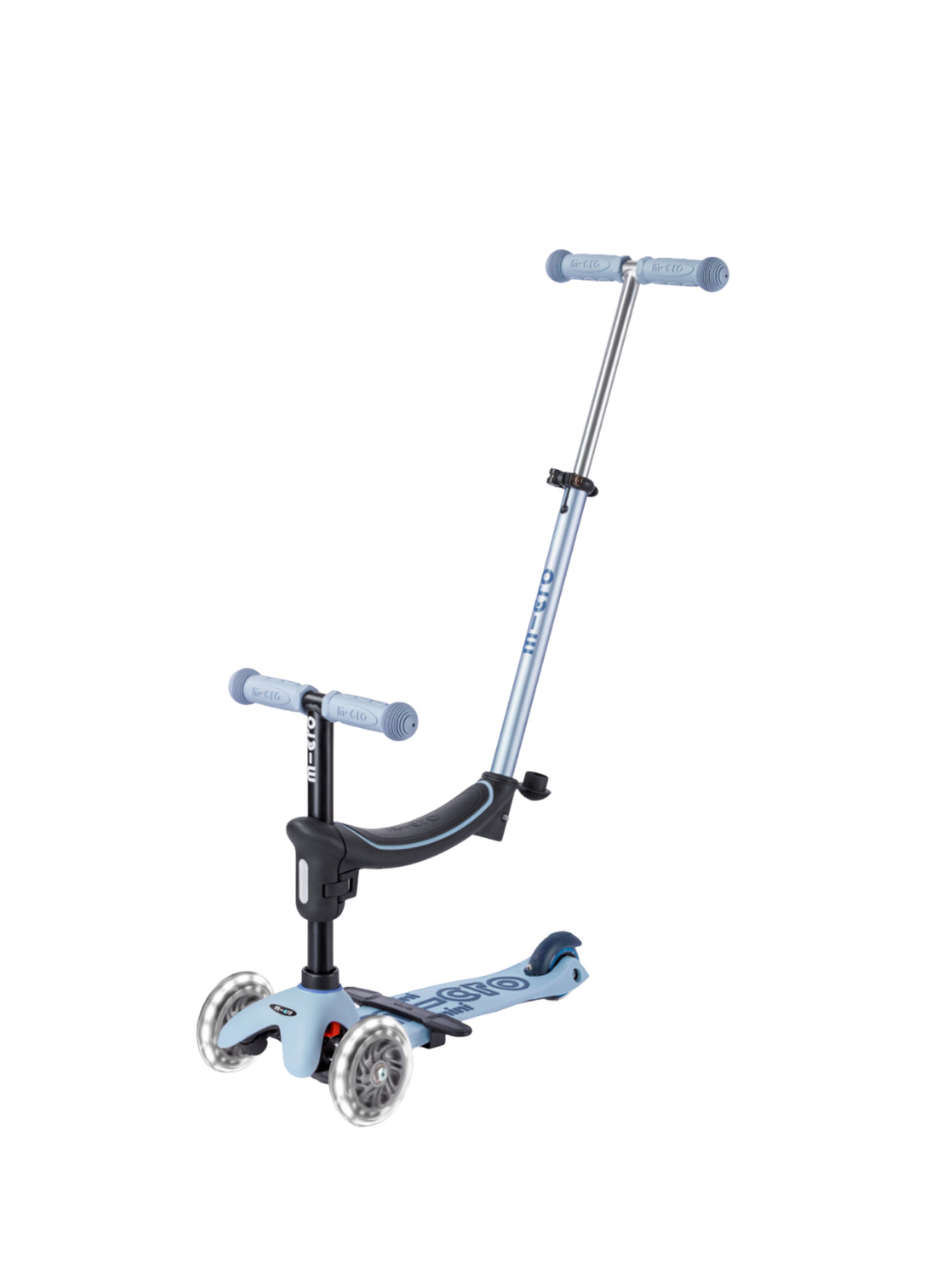 Mini 6 in 1 Deluxe Rock and Go LED Ocean Slate 1+ Yaş 3 Tekerlekli Çocuk Scooter