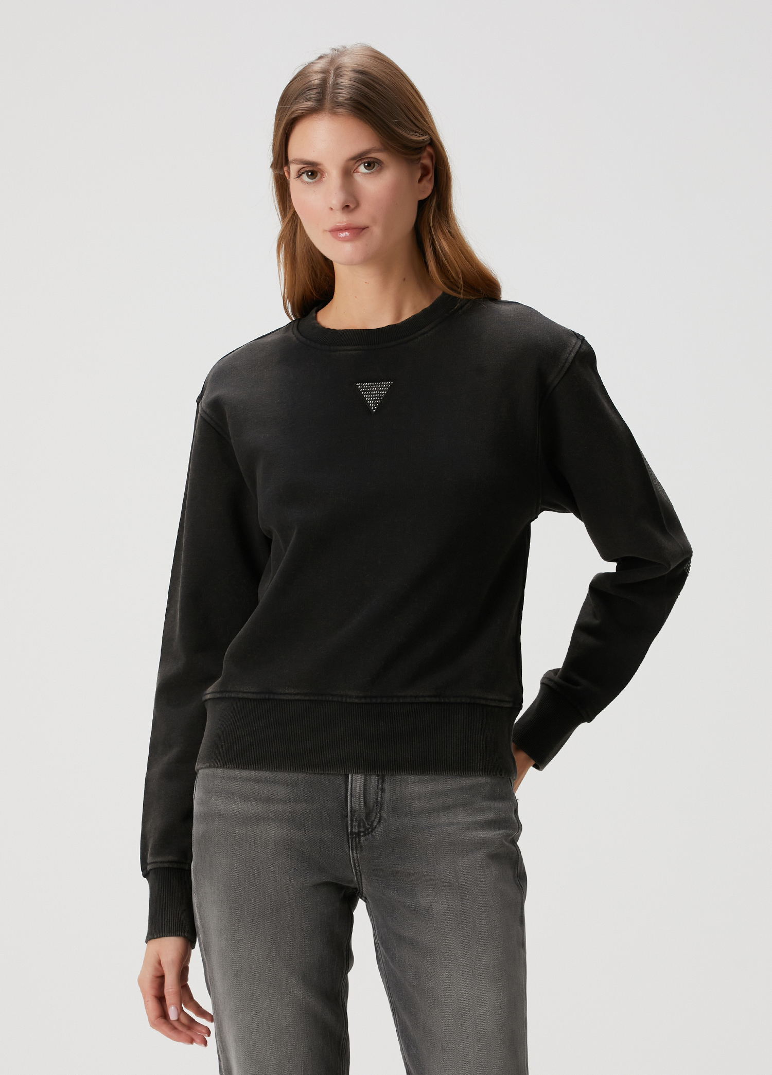 Big Guess Siyah Sweatshirt