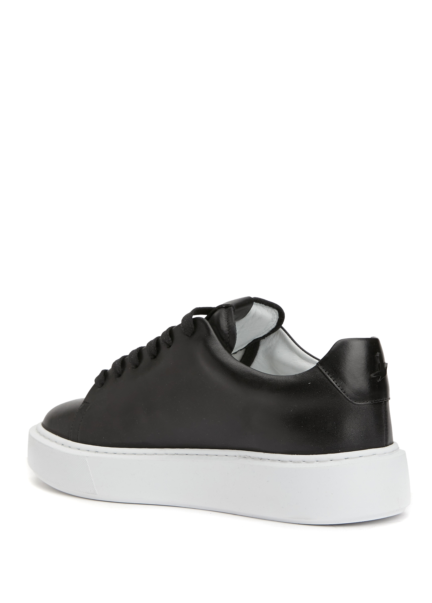 Siyah Kadın Deri Sneaker_2