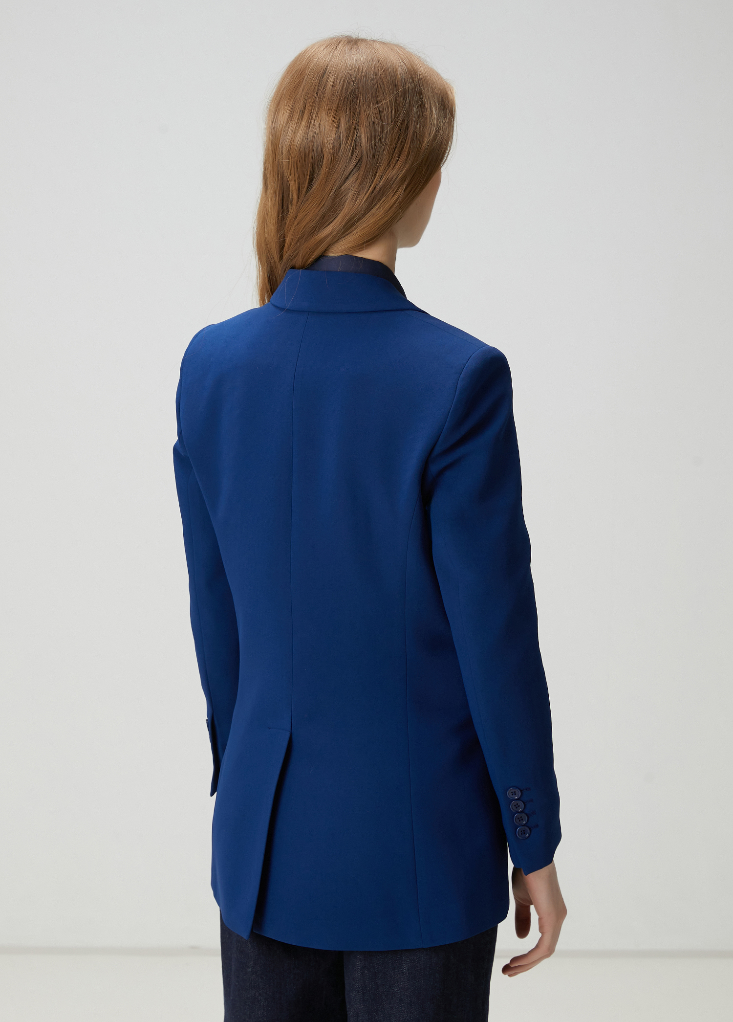 Lacivert Krep Blazer_3
