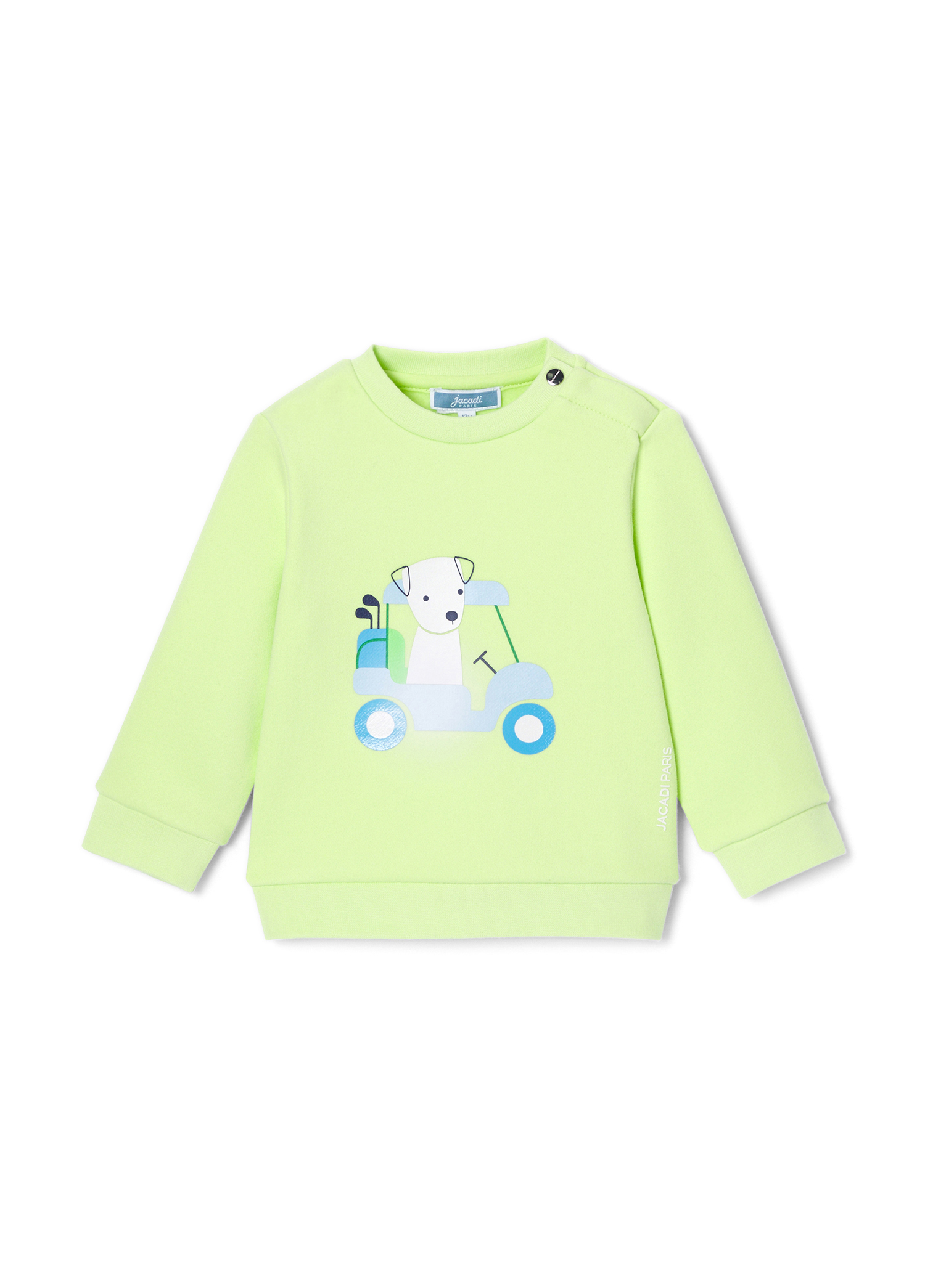 Baskılı Polar Yeşil Erkek Bebek Sweatshirt