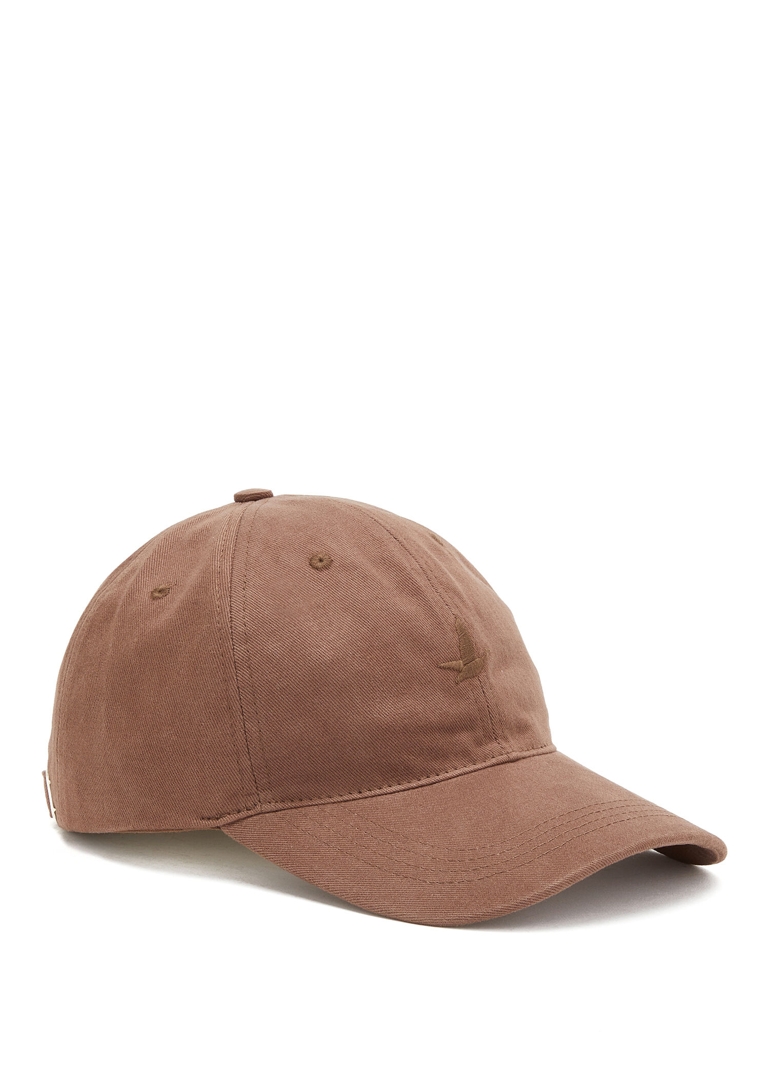 Kahverengi Logo Nakışlı Erkek Gabardin Şapka