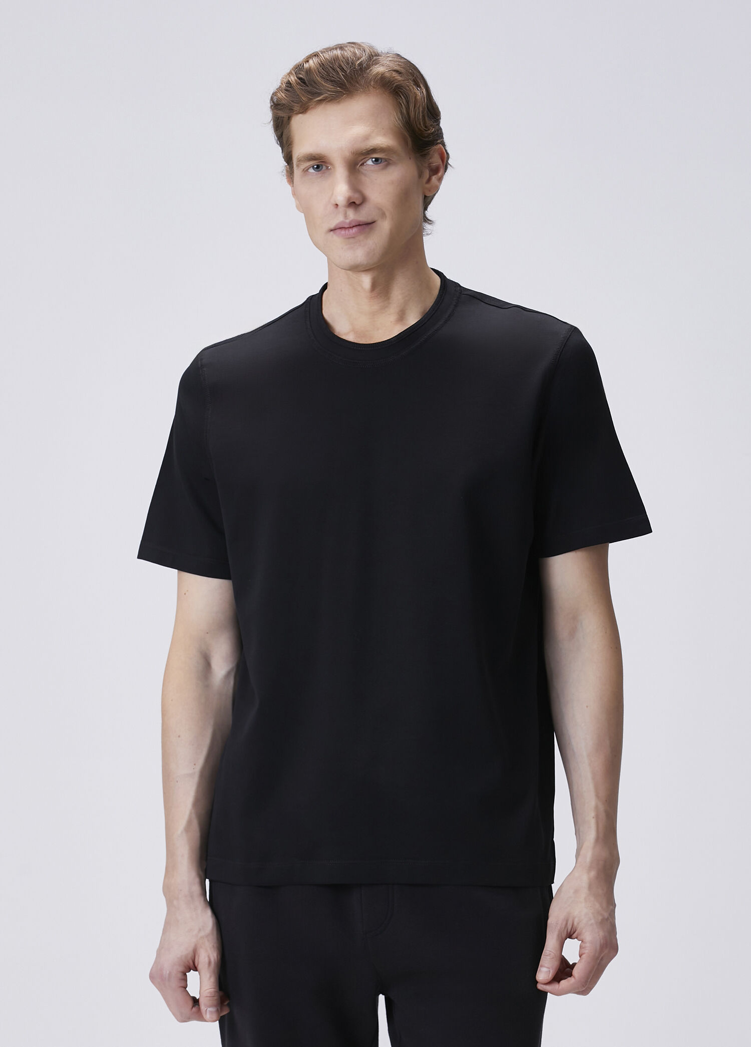 Siyah Merserize T-shirt