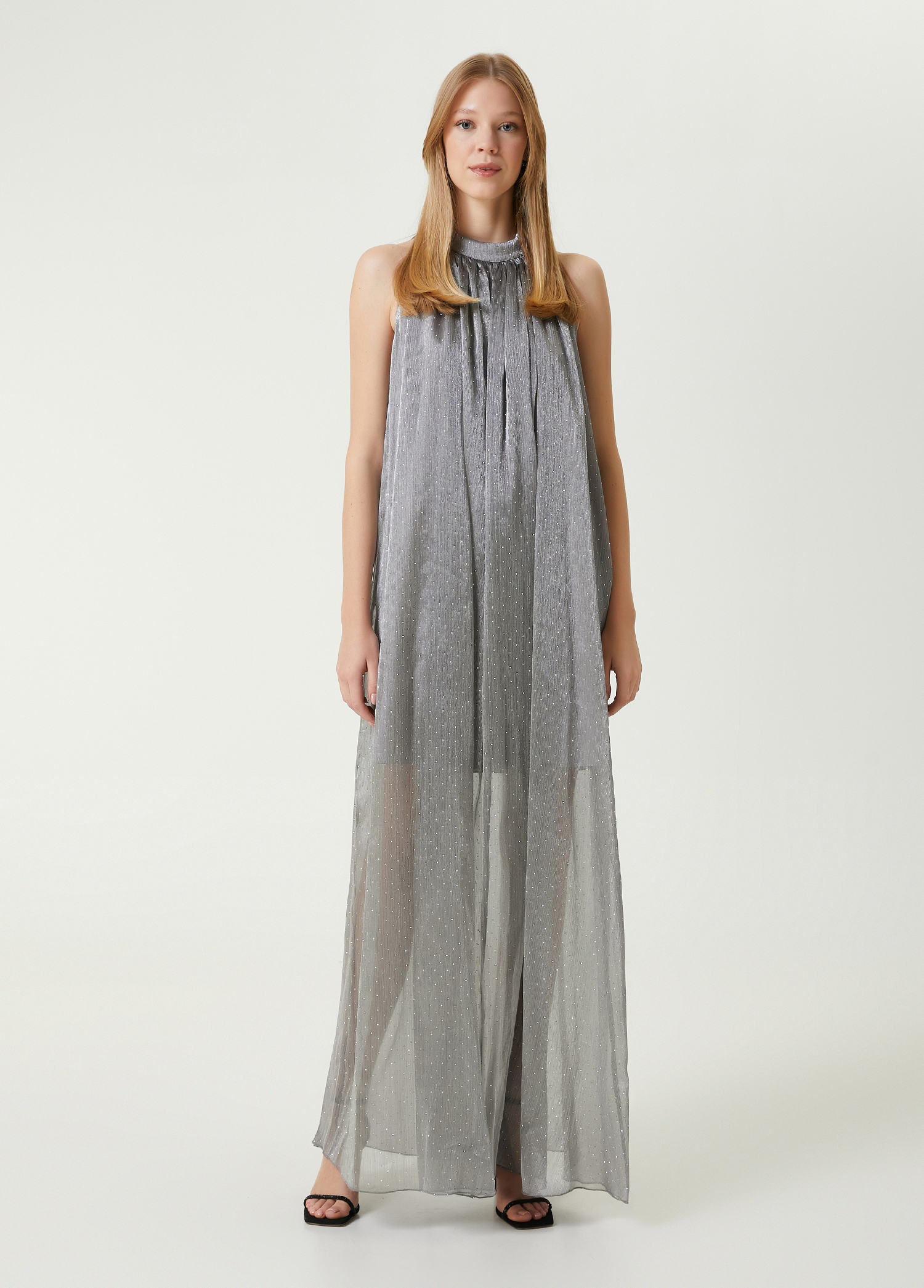 Silver Maxi Elbise_2