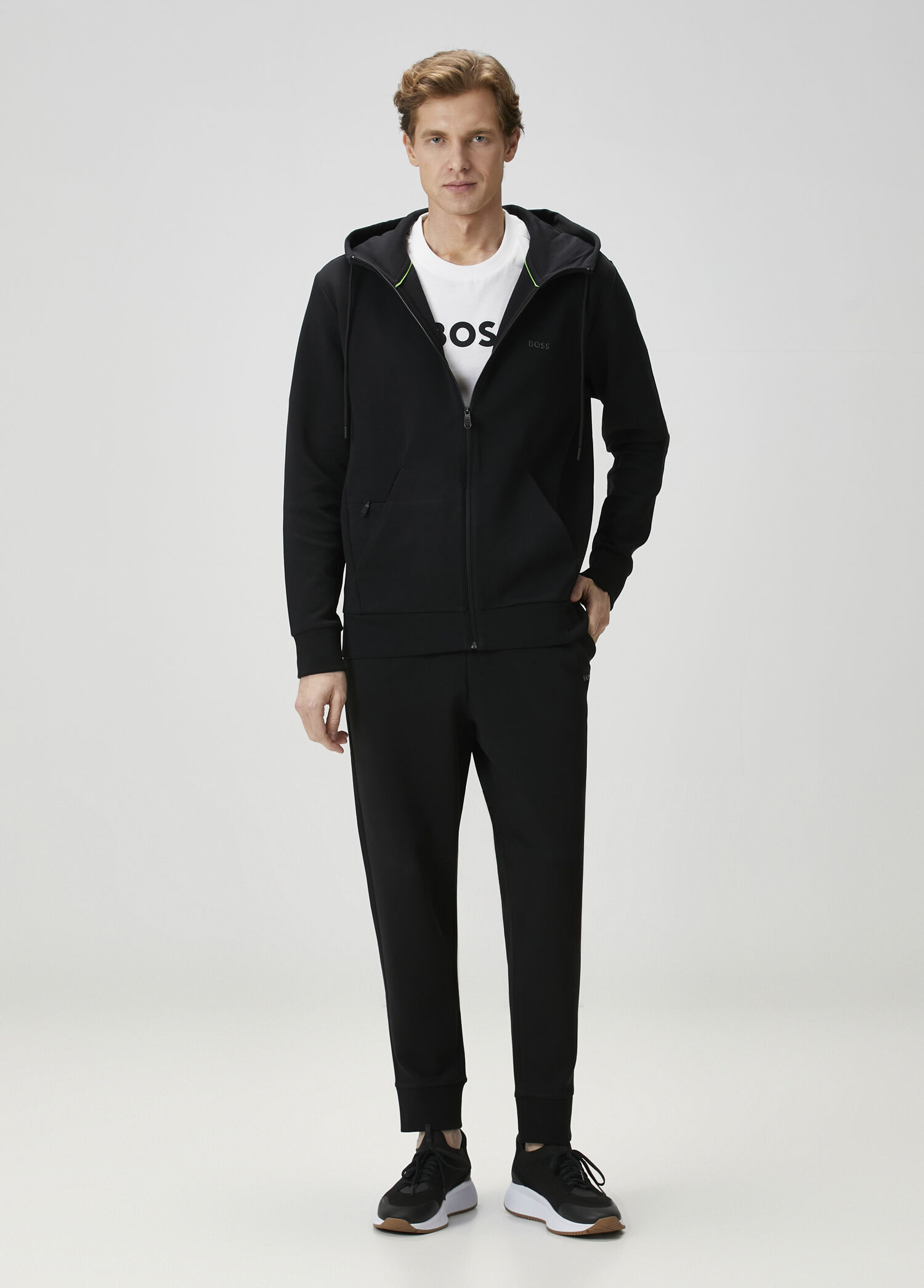 Boss Siyah Erkek Siyah Kapüşonlu Sweatshirt 1891185 | Beymen