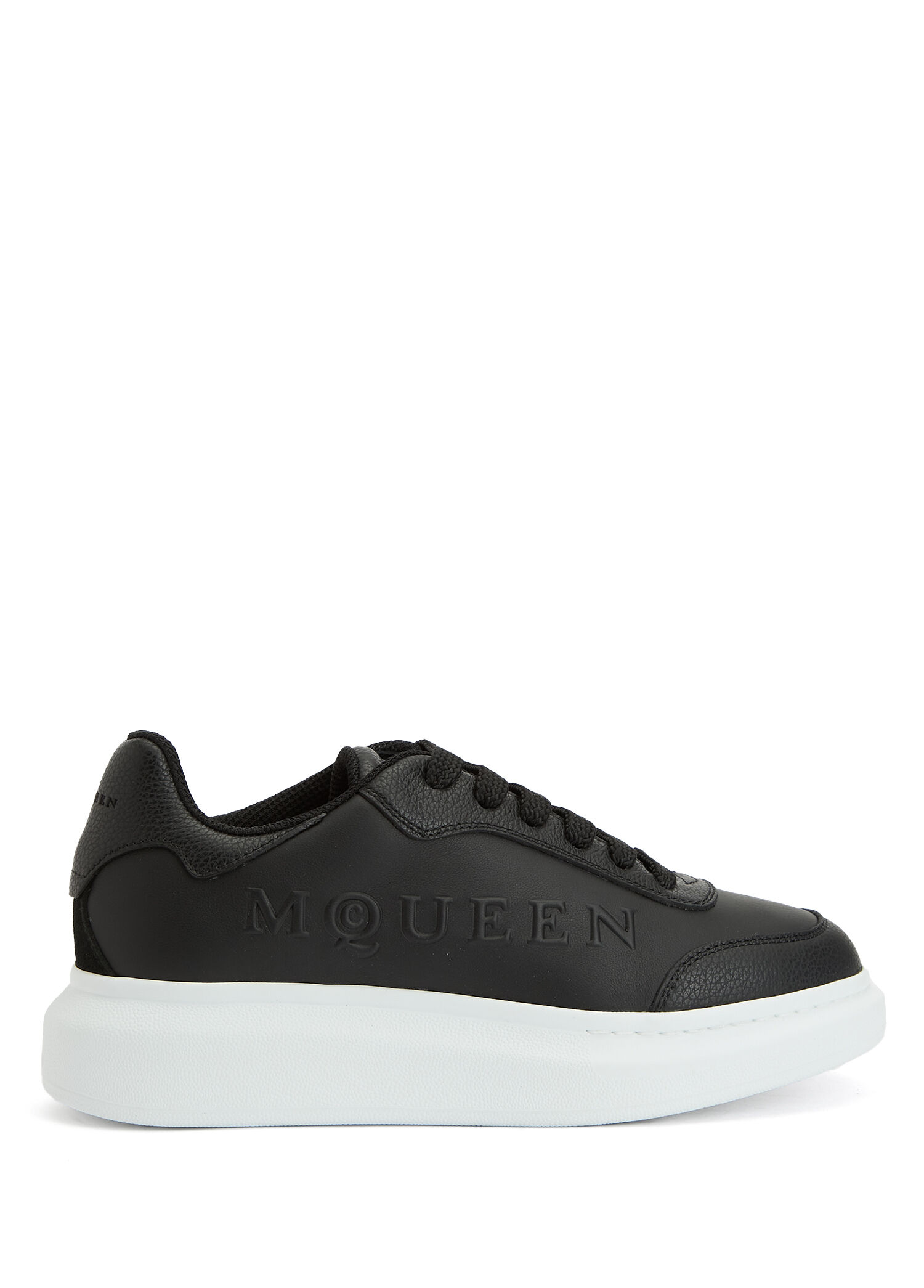 Oversized Siyah Erkek Deri Sneaker
