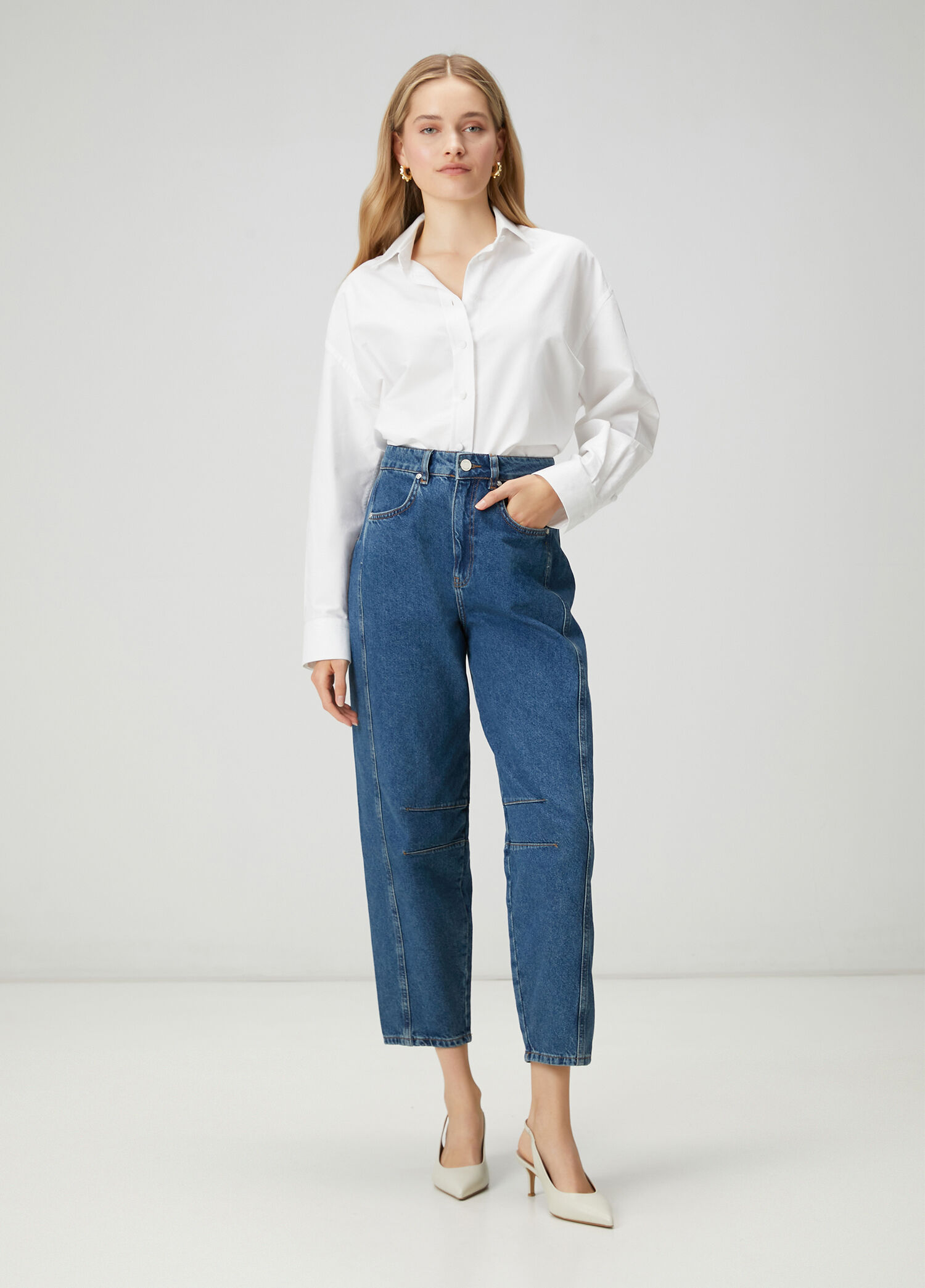 Slouchy Mavi Jean Pantolon