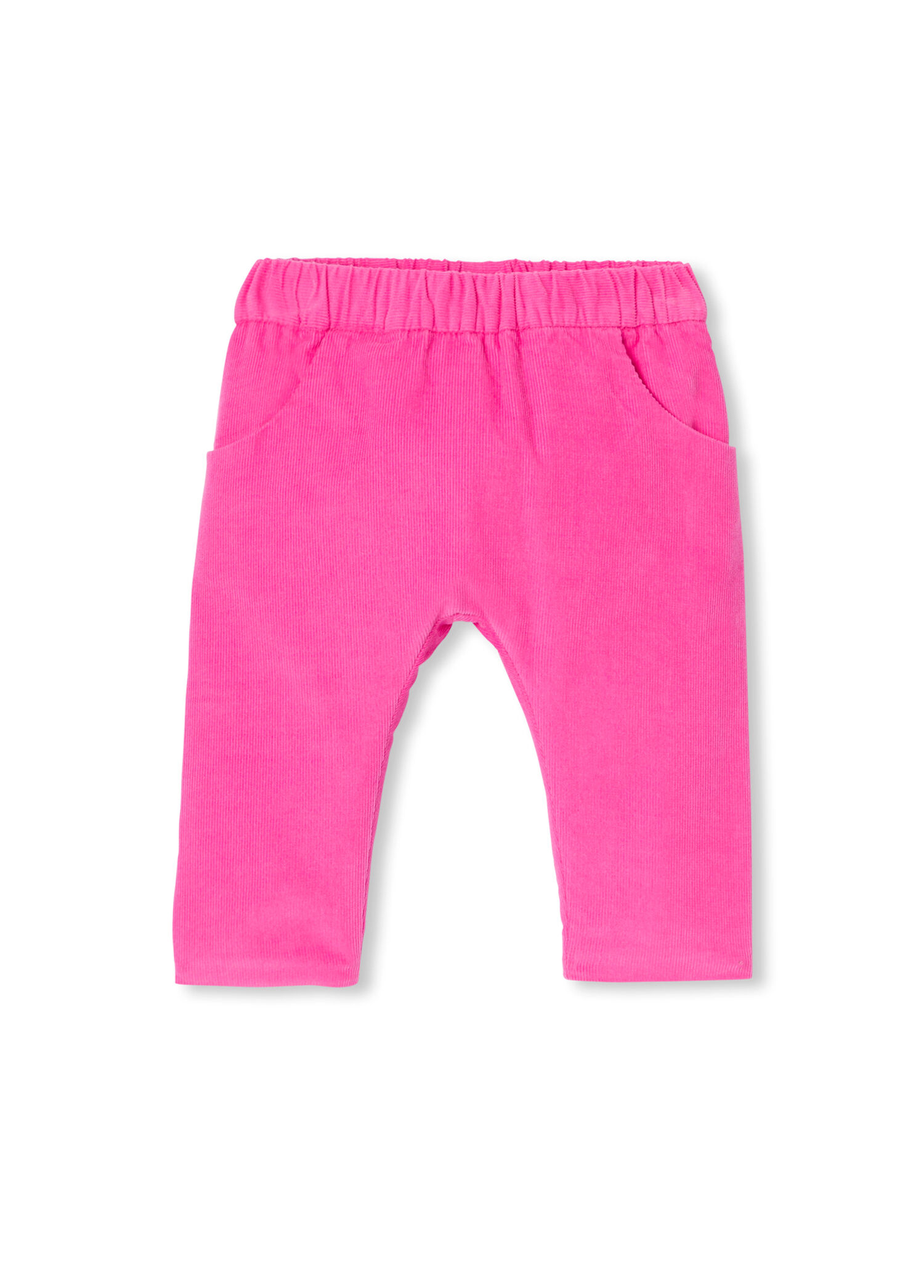 Pembe Kadife Lastikli Bel Kız Bebek Pantolon