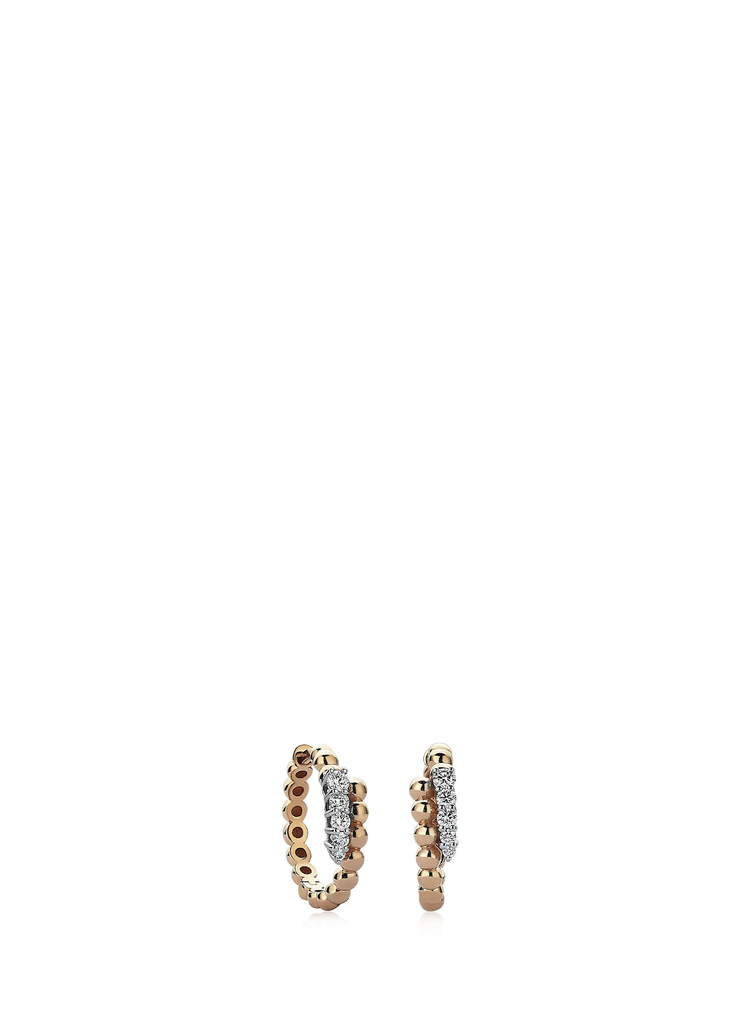 Bubble Earings 14 Ayar Rose Altın Kadın Pırlanta Küpe
