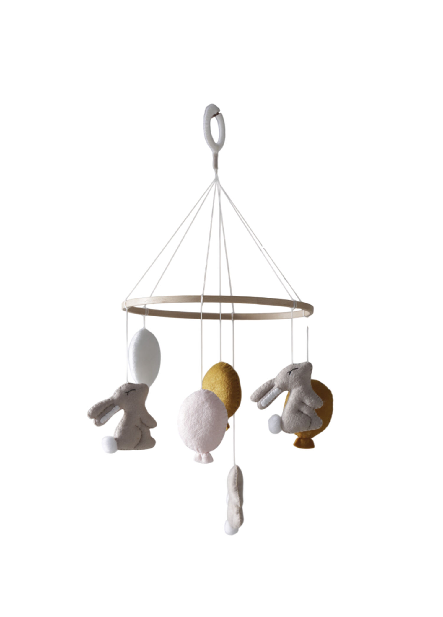 Rabbits Tavşan Temalı Keçe Dönence