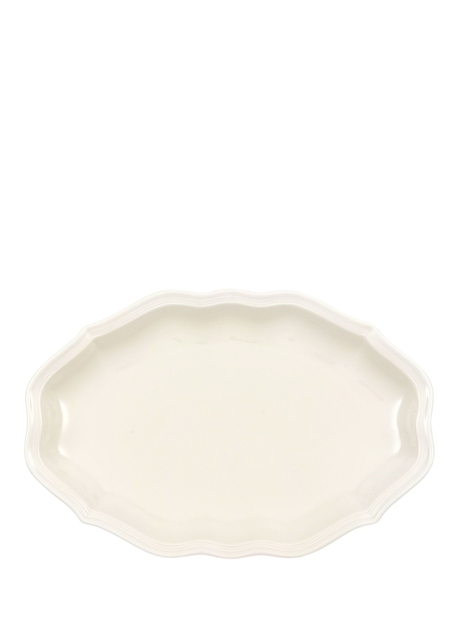 P Villeroy Boch Manoir Beyaz Porselen Oval Servis Tabagi 24 Cm