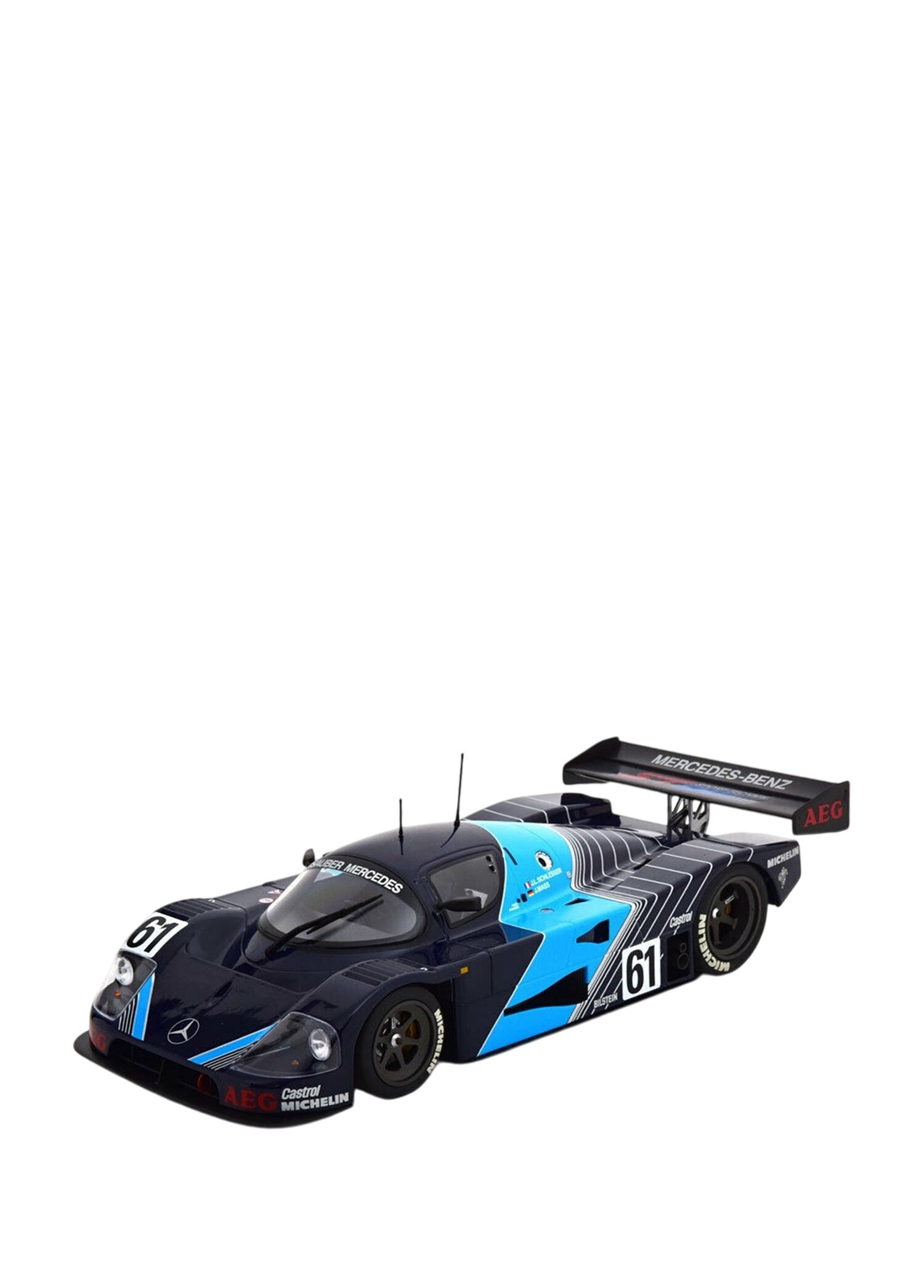 1:18 1989 Mercedes Benz Sauber C9 5.0L Turbo V8 Team Sauber #61 24h Le Mans Siyah Model Araba