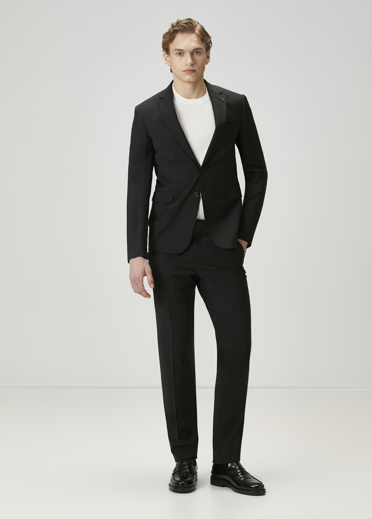 Black Wool Blend Suit