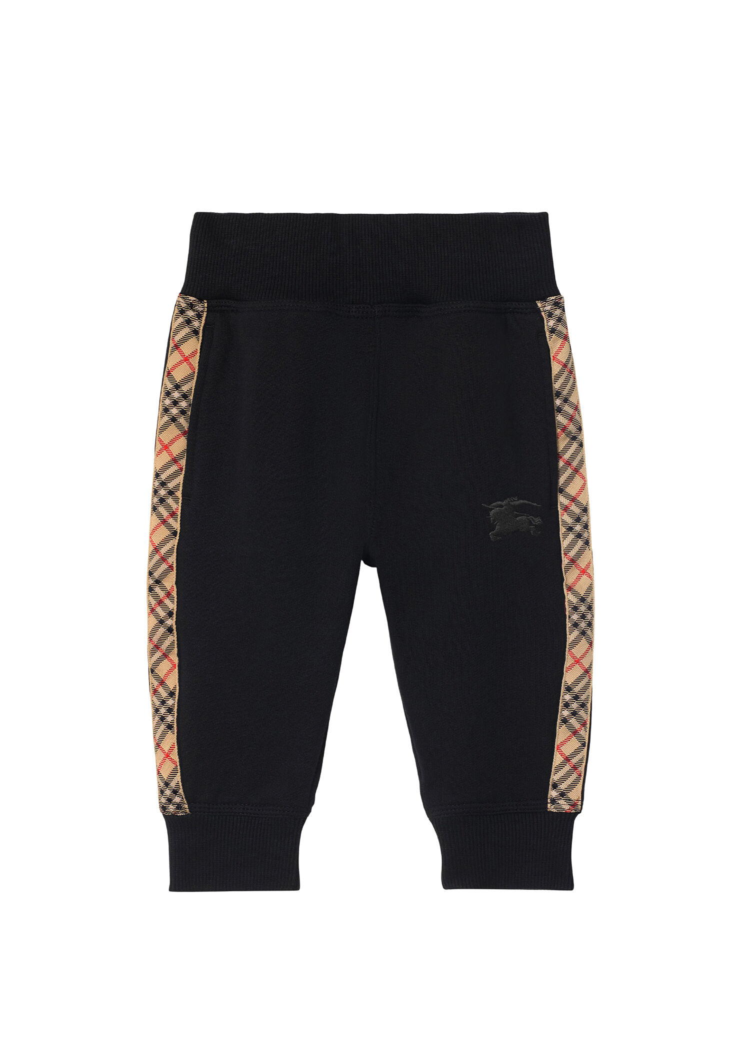 Jackson Check Trim Cotton Siyah Unisex Çocuk Eşofman Altı