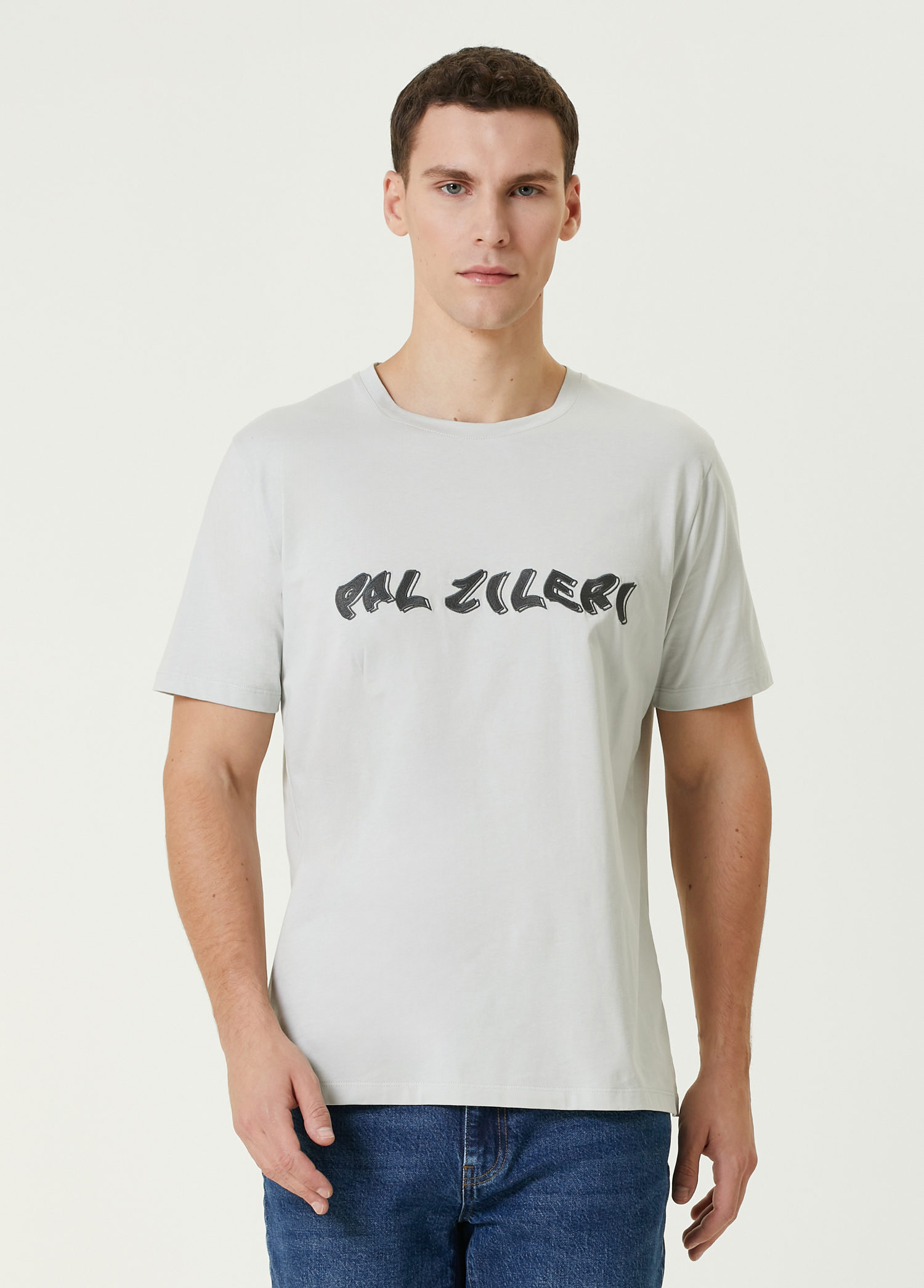 Açık Yeşil Logo Baskılı T-shirt