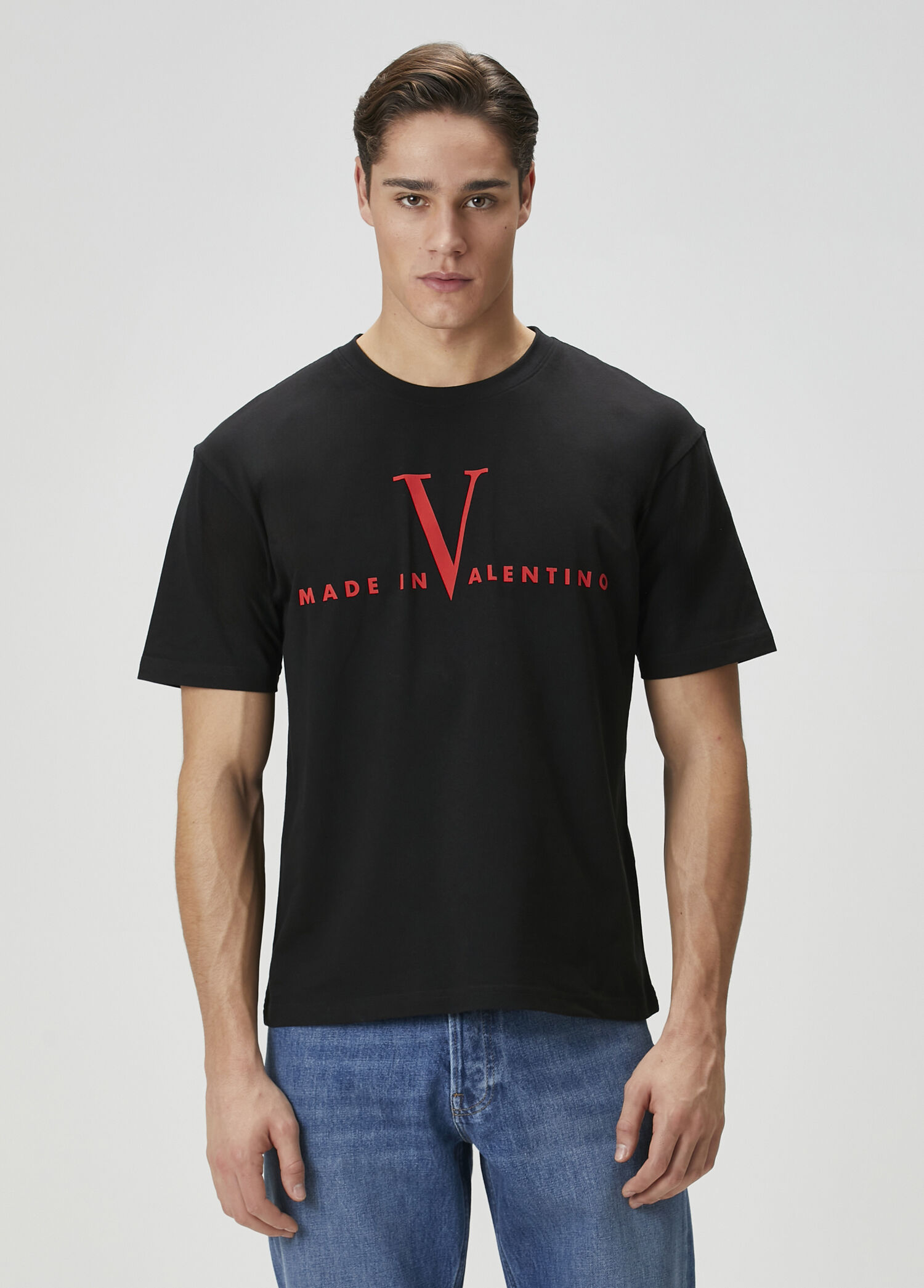 Valentino Siyah Erkek Siyah Logo Baskılı T-shirt 1861549 | Beymen