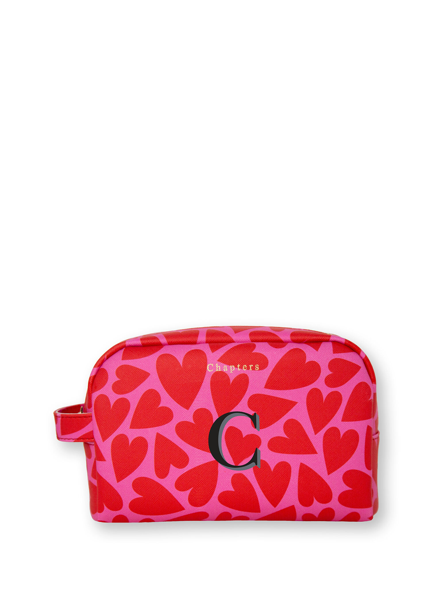 Pink&Red Hearts C Harfli Kadın Seyahat Çantası