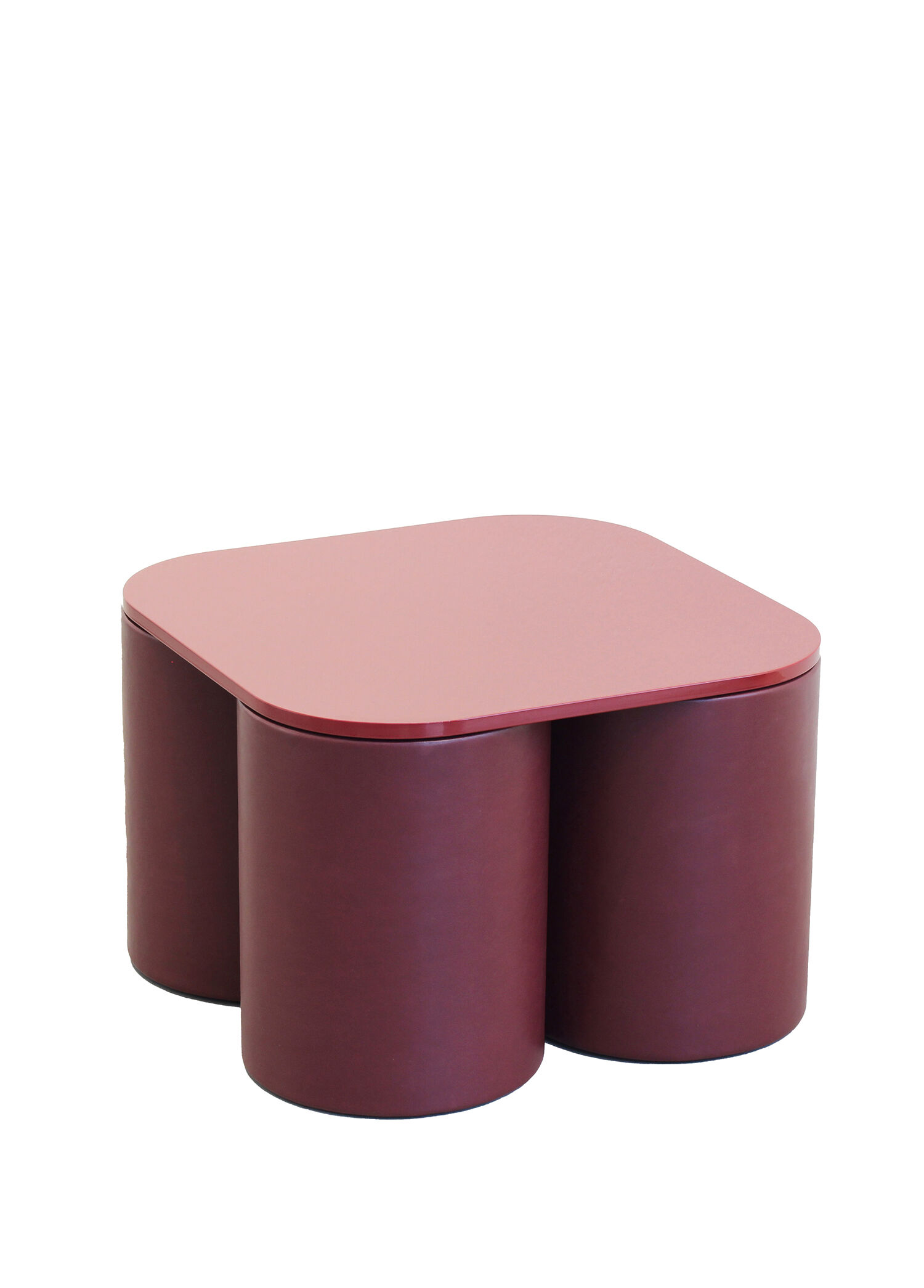 Silos Bordo Ahşap Yan Sehpa