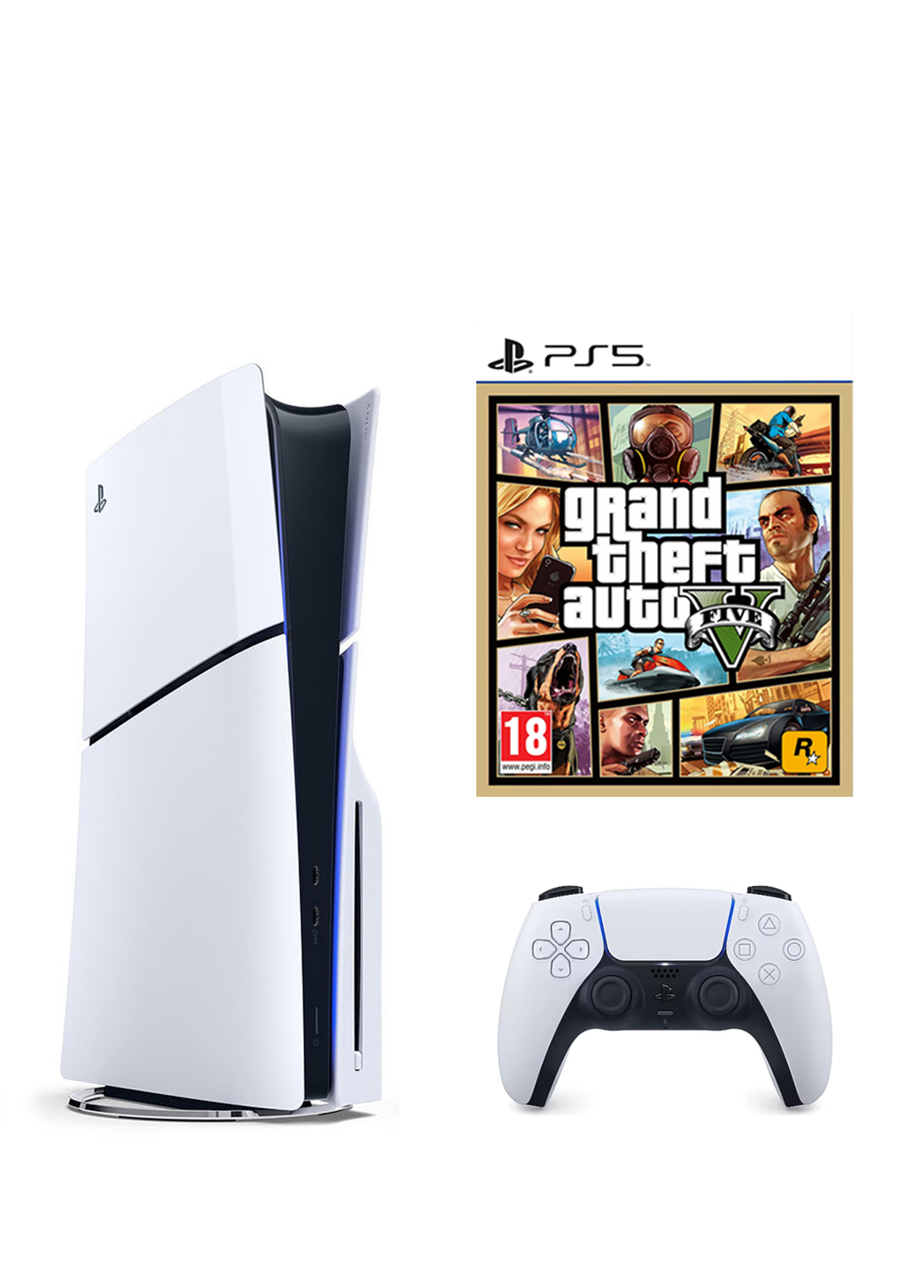 Playstation 5 1 TB Slim CD Edition Konsol + PS5 Gta 5 Oyunu