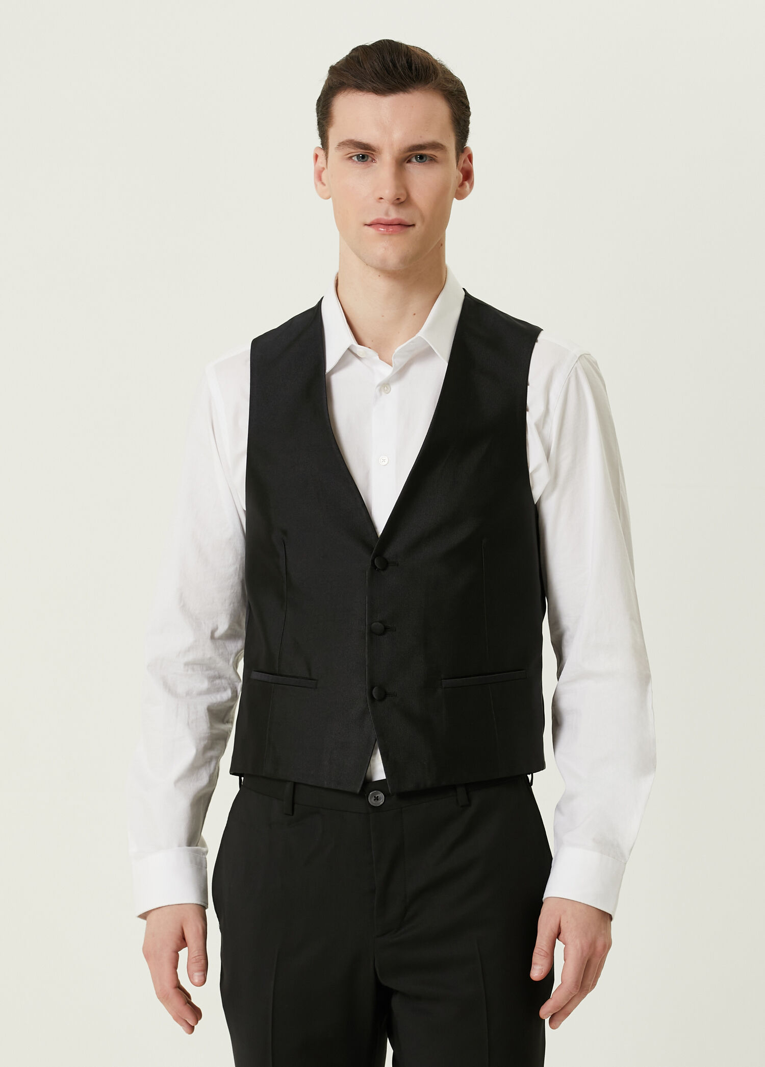 Black Silk Vest