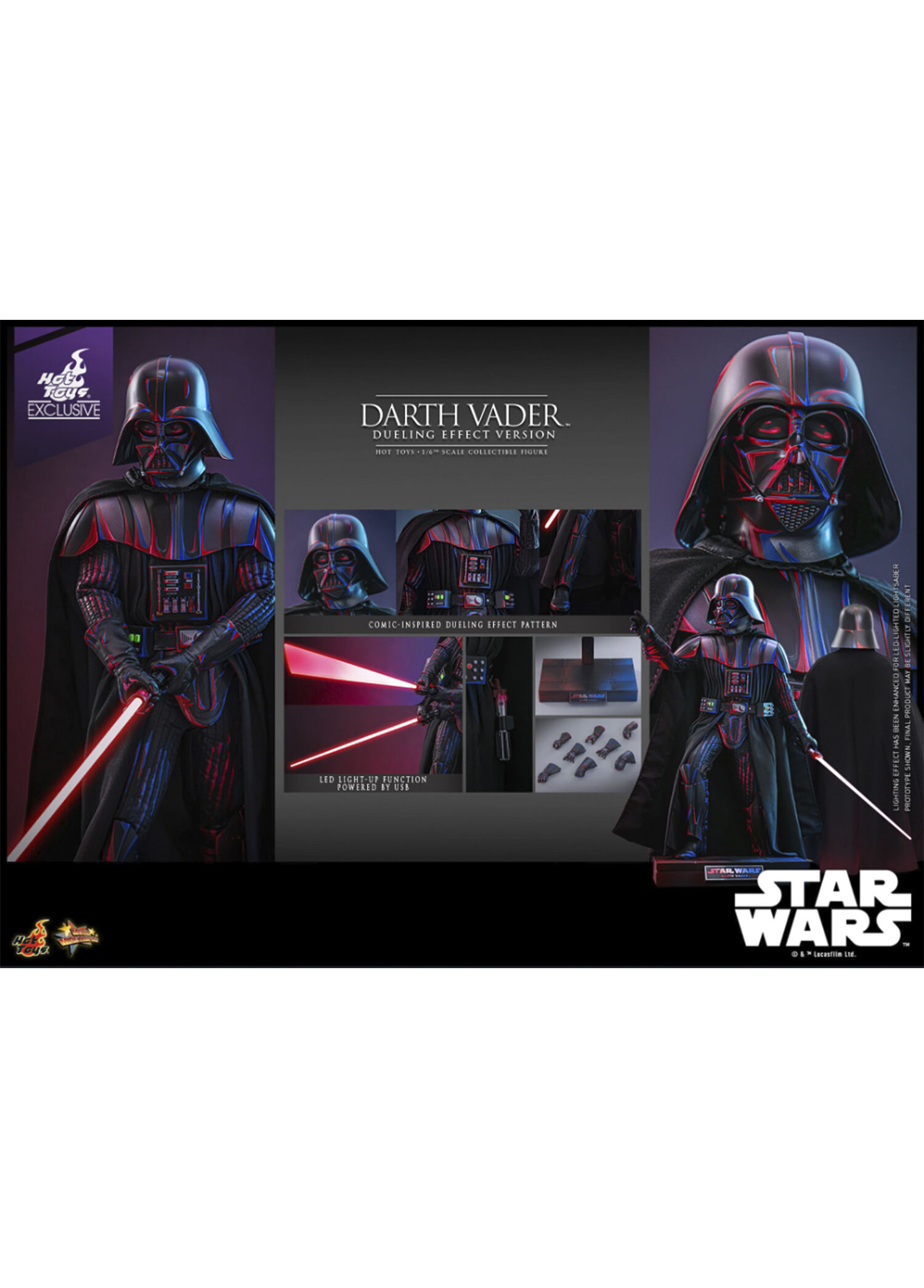 Hot Toys - The Darth Vader Dueling Effect Version Heykel - Çok Renkli