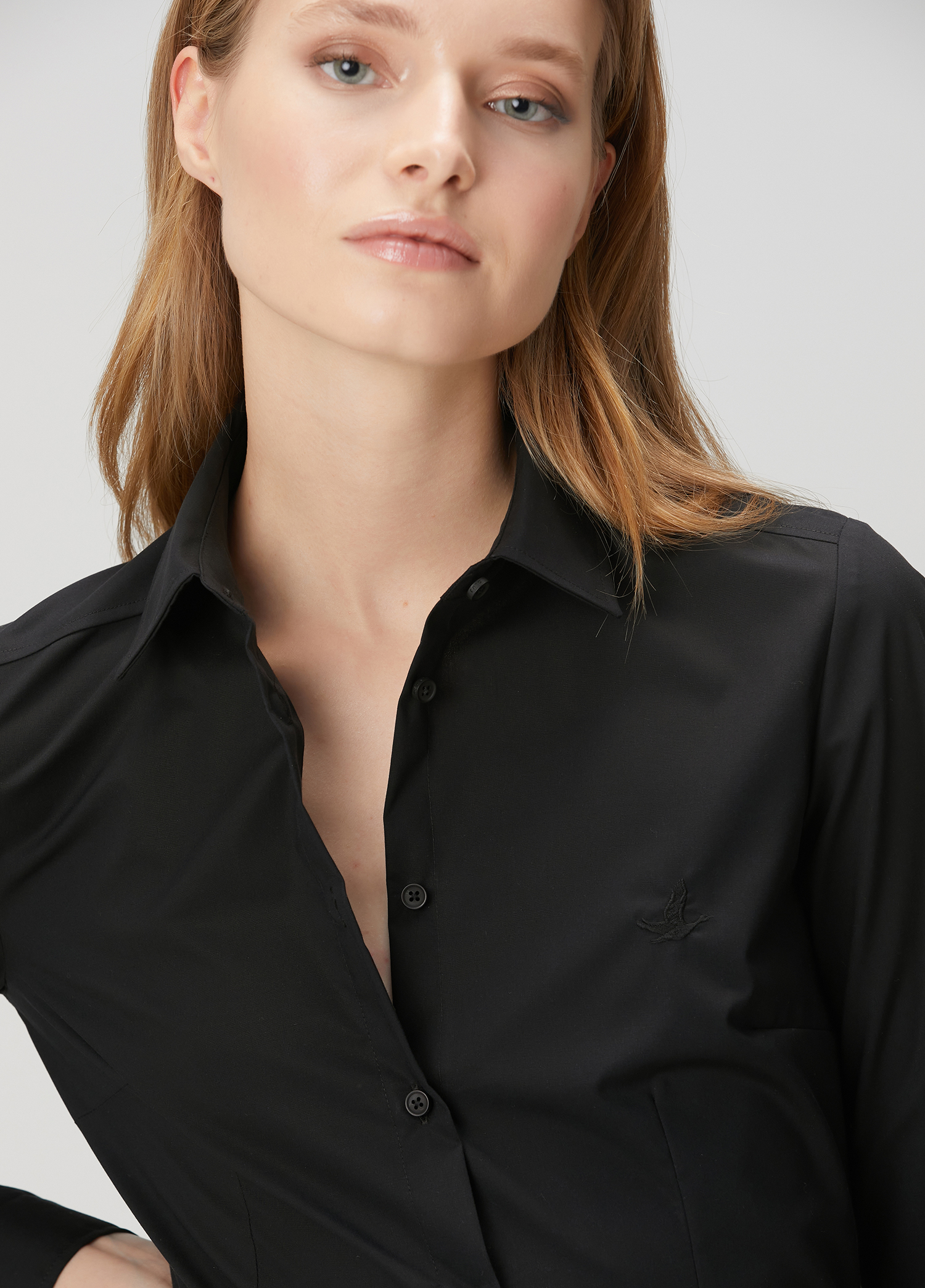 Siyah Slim Fit Gömlek_1