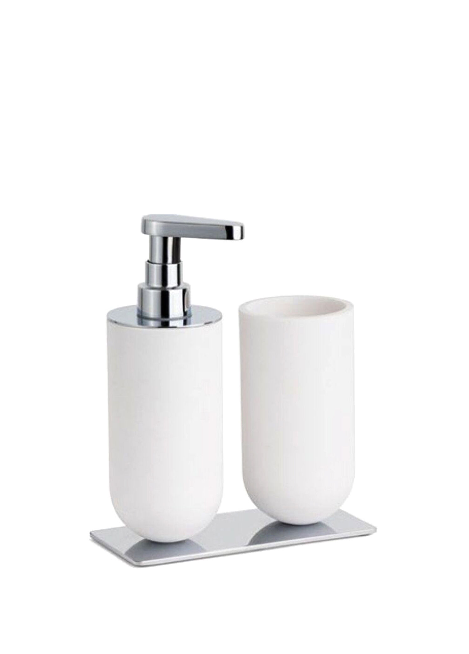 Beyaz Krom 2'li Banyo Seti