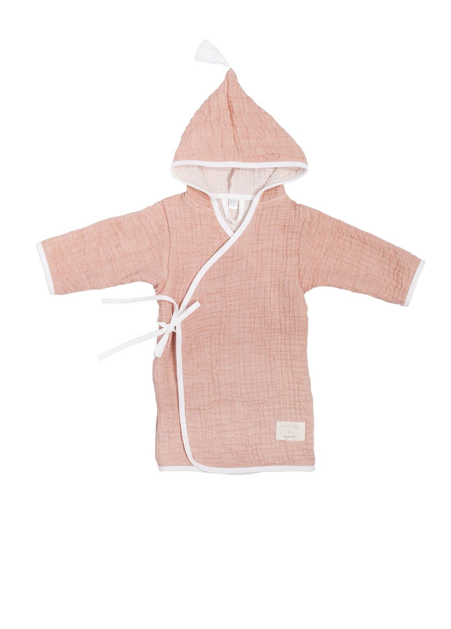Marshmallow Somon Pamuklu Unisex Çocuk Kimono Bornoz
