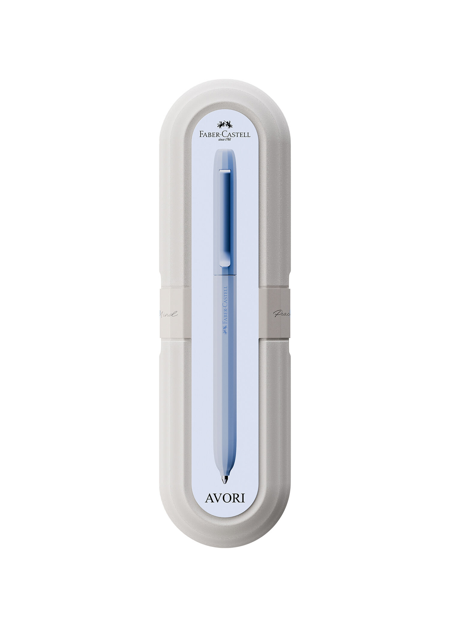 Faber Castell - Avori Artic Blue Metal Klips Tükenmez Kalem - Mavi