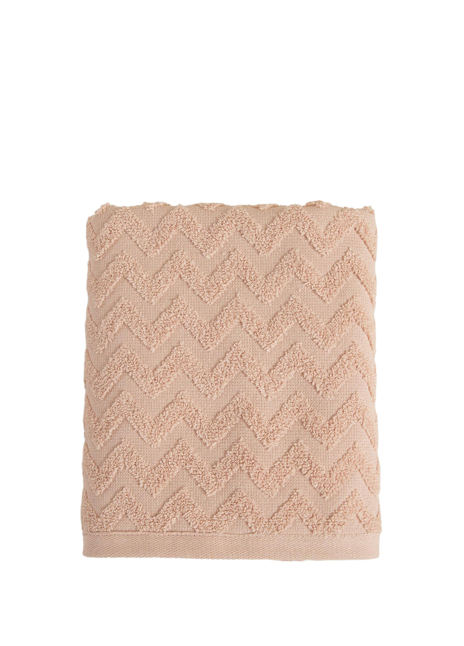 Zigzag Somon Pamuklu Yüz Havlusu 50 x 80 cm