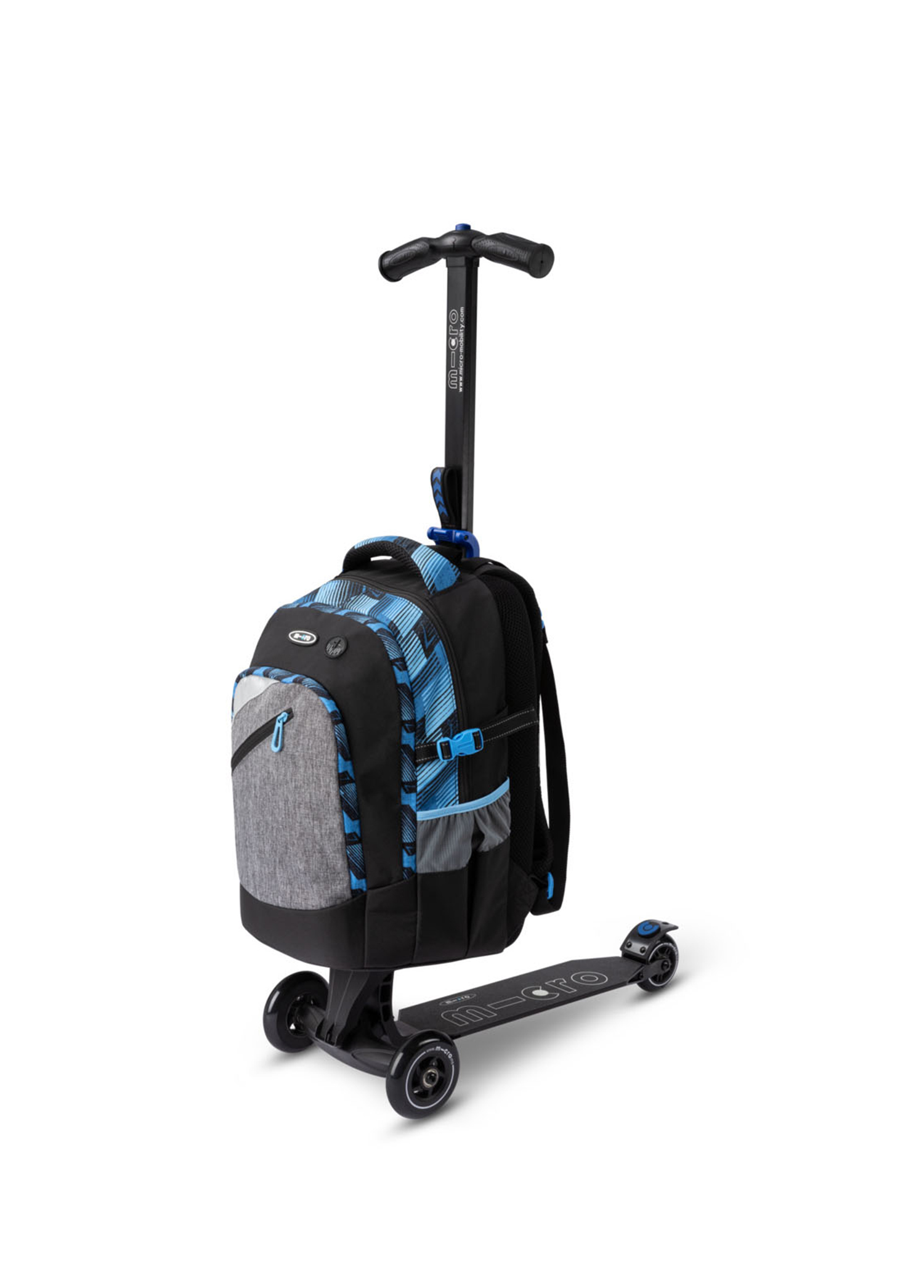 Kickpack Lite Mavi Sırt Çantalı Scooter