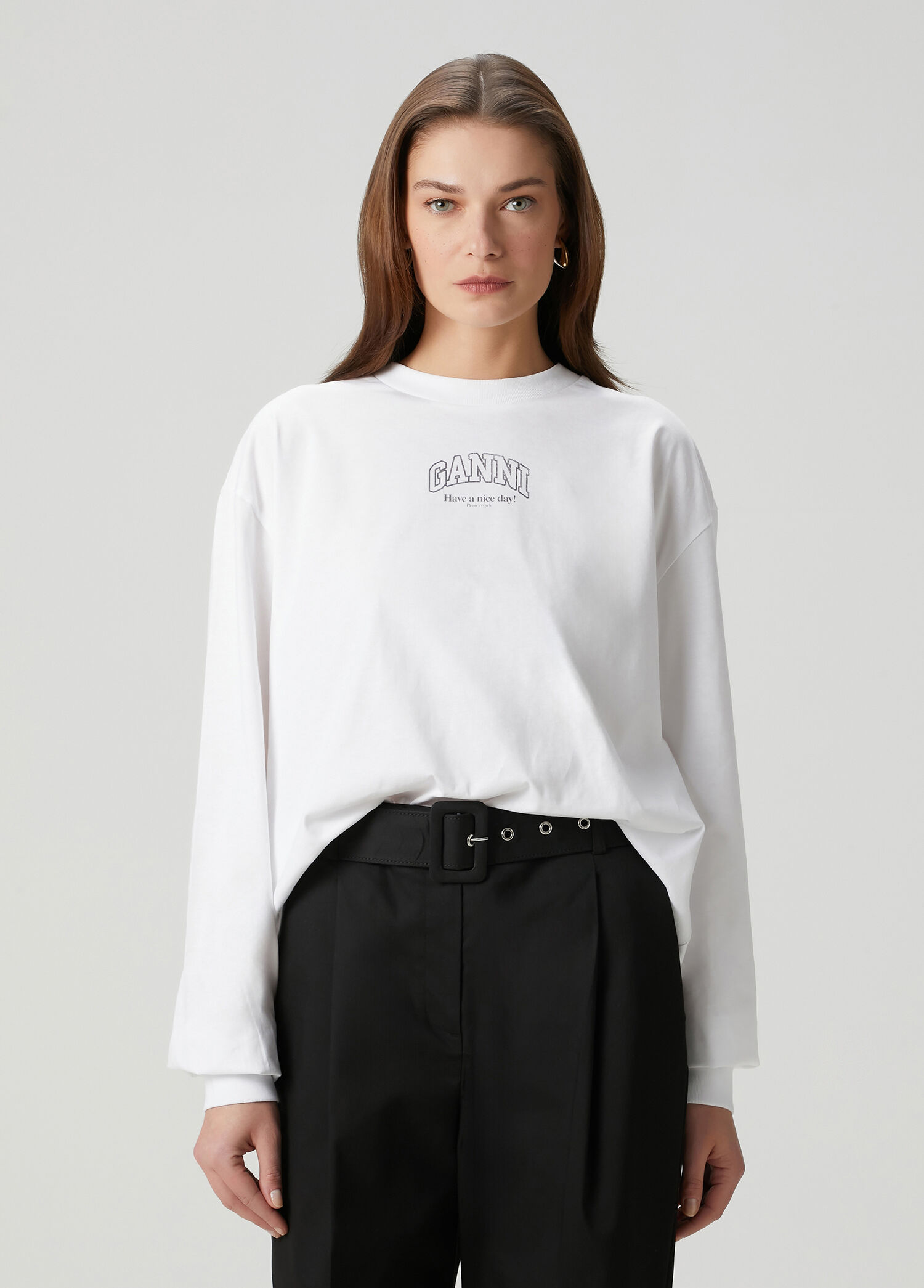 Beyaz Uzun Kol T-shirt