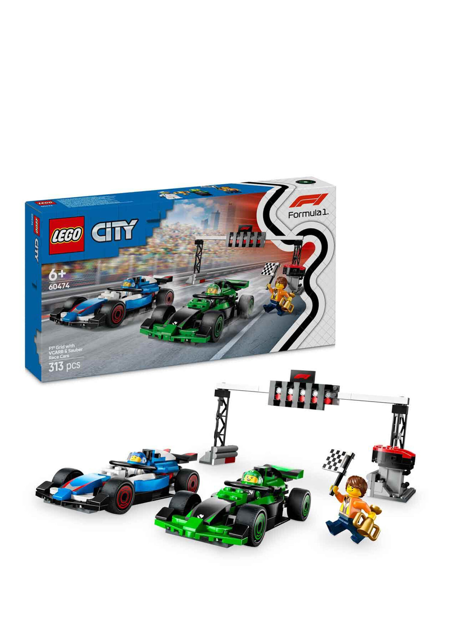 City VCARB ve Sauber Yarış Arabalı F1 Gridi 313 Parça 6+ Yaş Yapı Oyuncağı 60474
