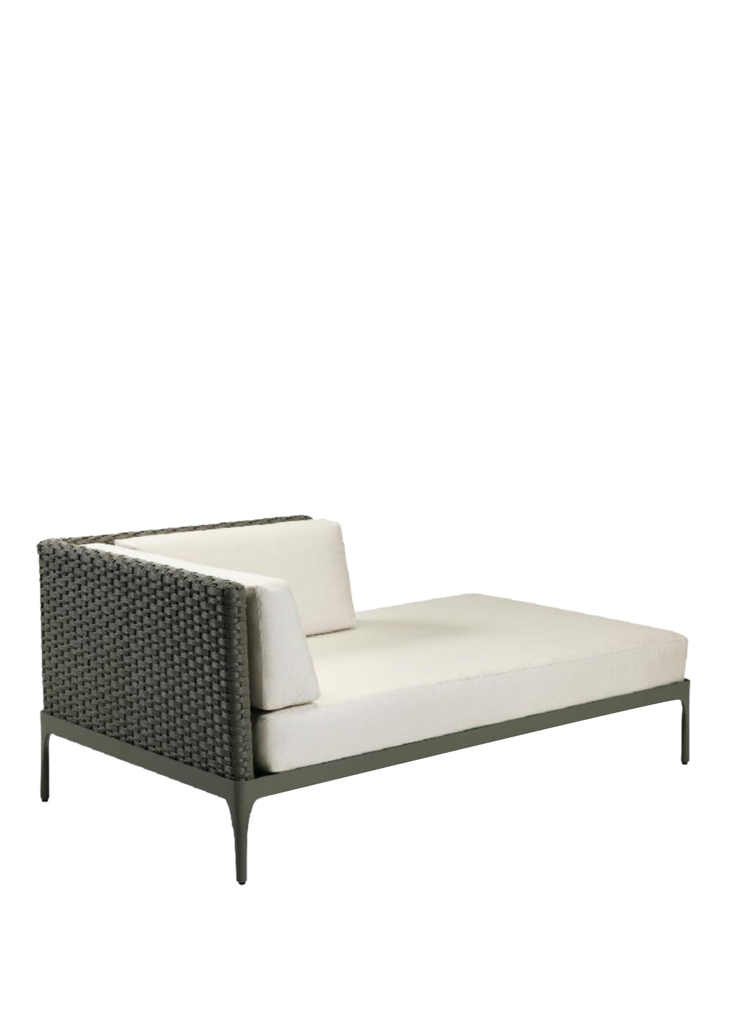 Infinity Warm Grey Alüminyum Rattan Daybed Sağ Modül