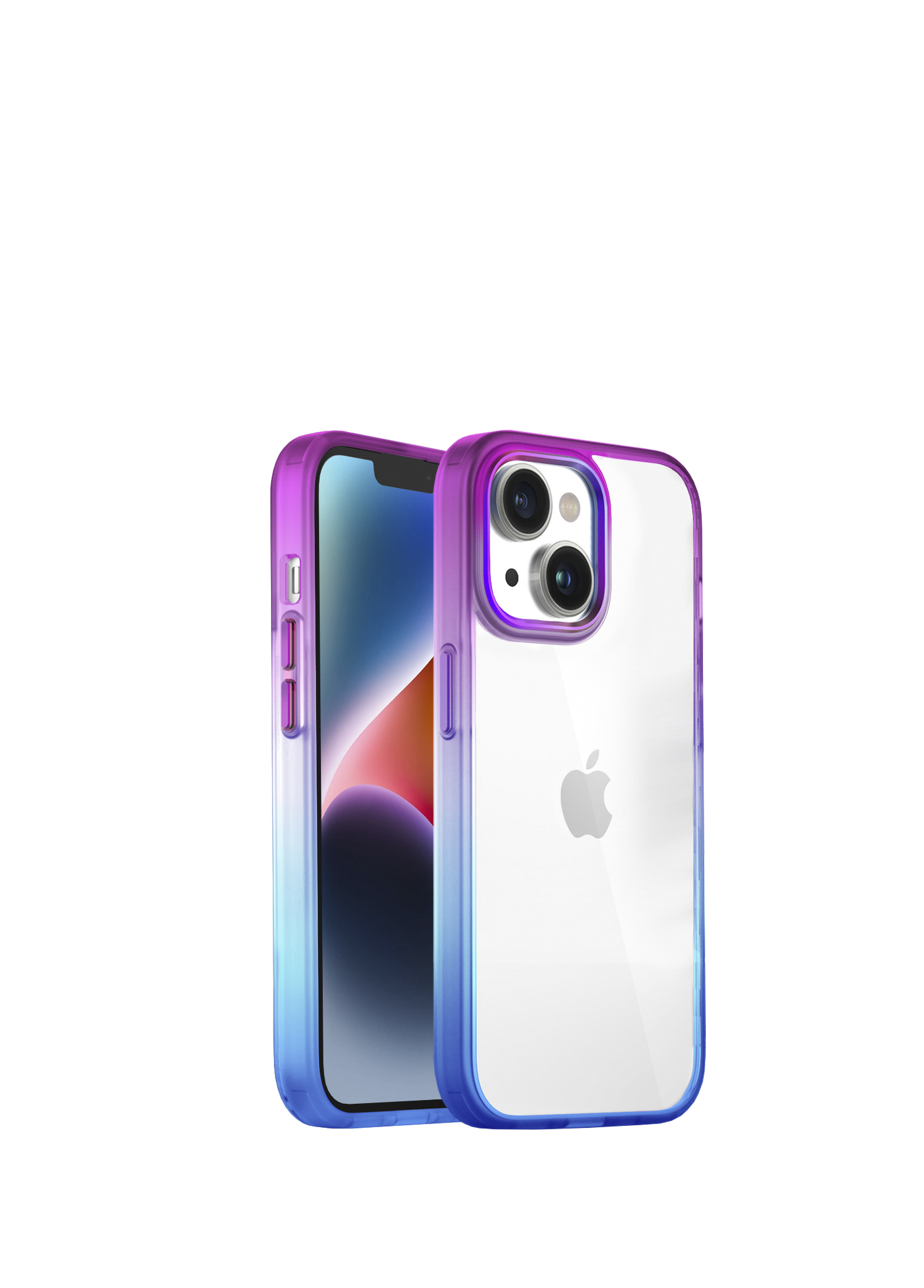 iPhone 14 Air Bumper Rainbow Blue Purple Kılıf