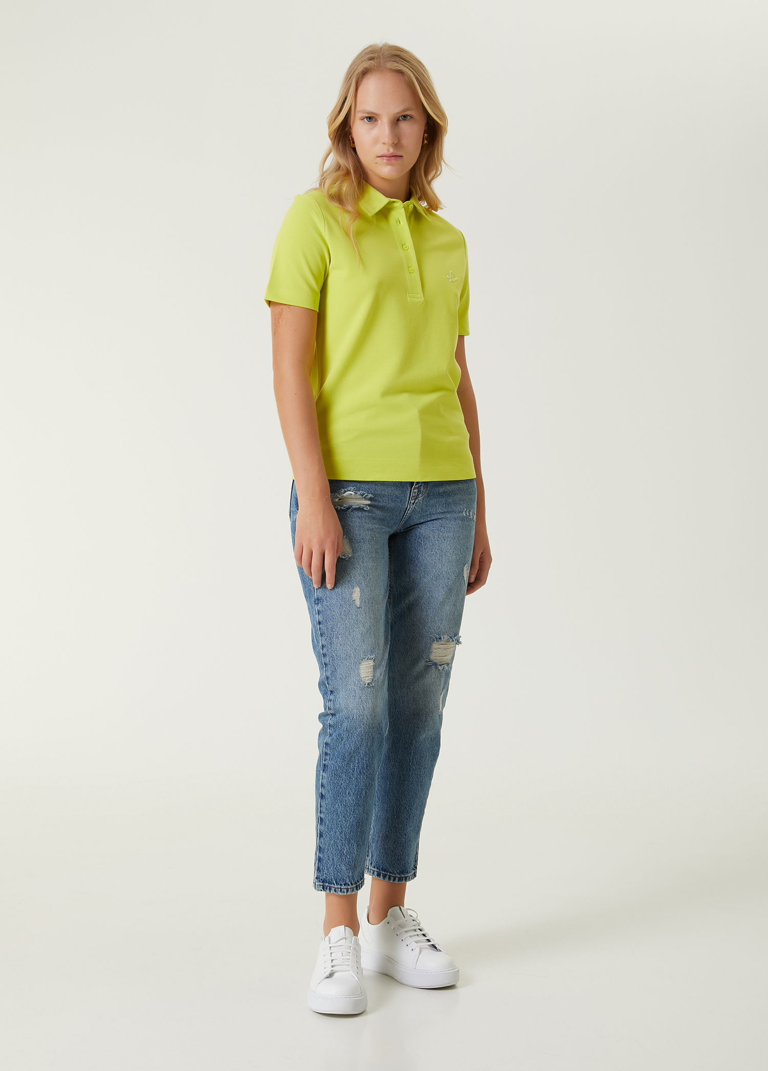 Neon Yeşil Polo Pike T-shirt_3