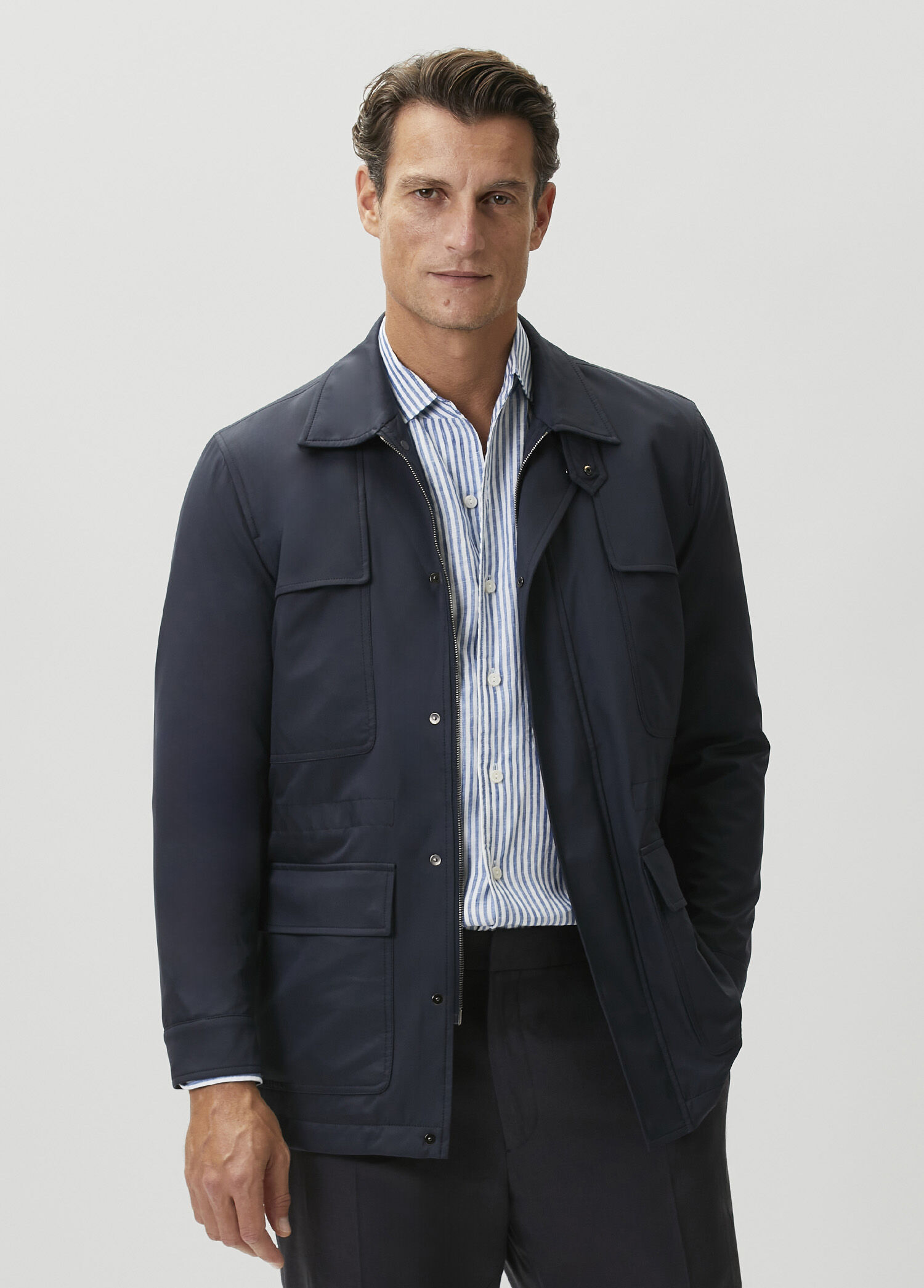 Navy Blue Travel Jacket