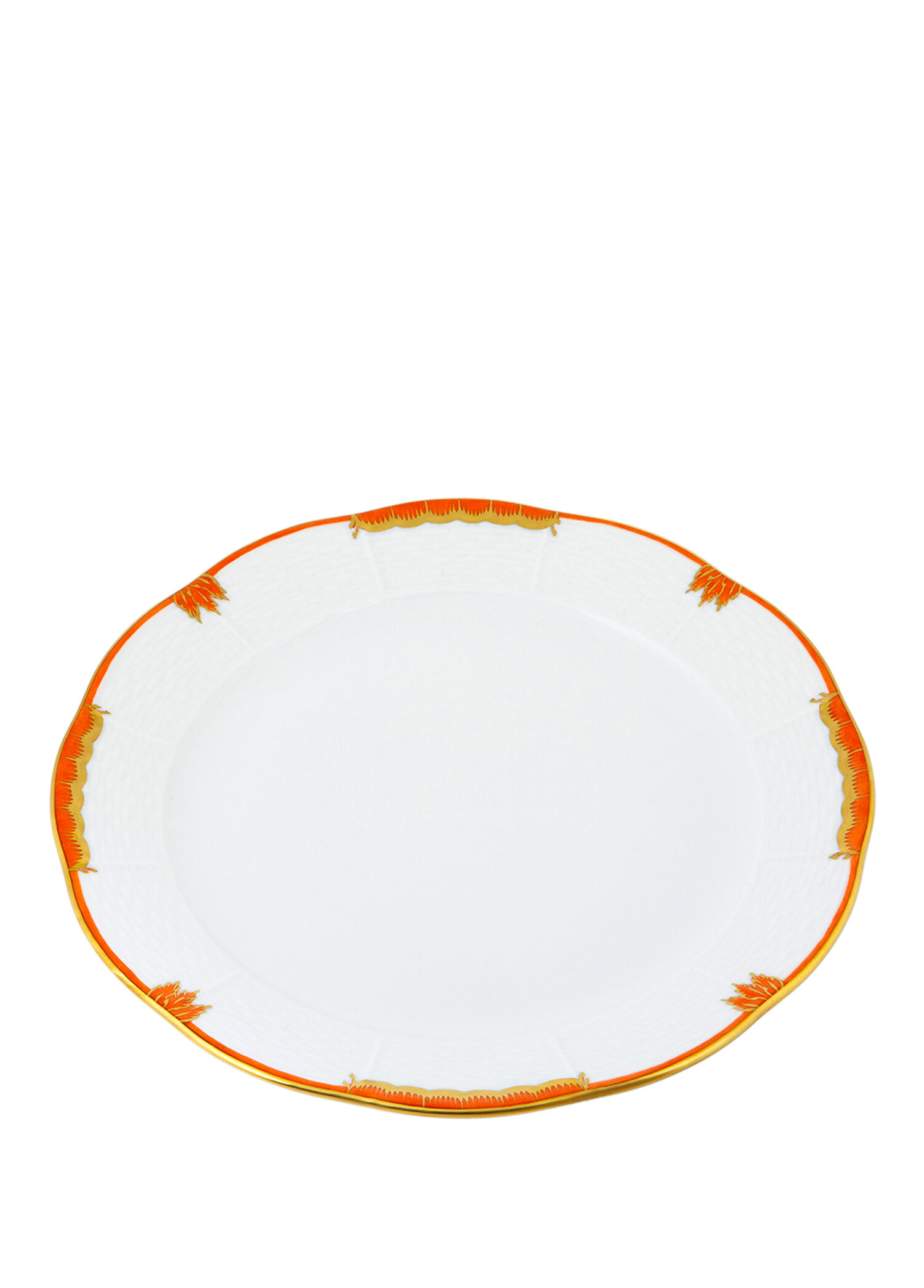 Princess Victoria Desenli Kırmızı Porselen Yemek Tabağı 28.5 cm