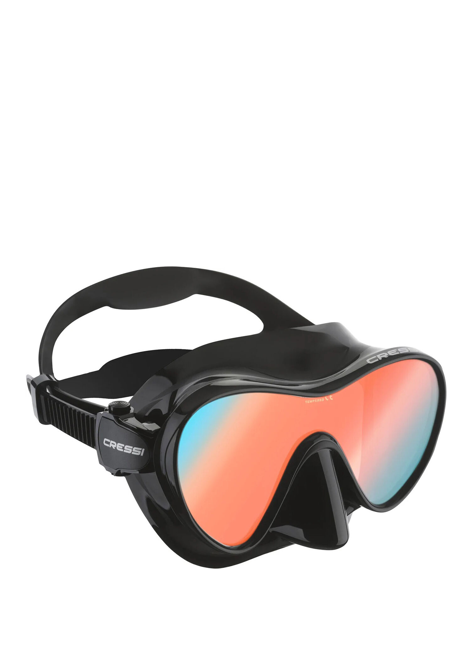F1 Black Blue Orange Lens Unisex Dalış ve Yüzme Maskesi