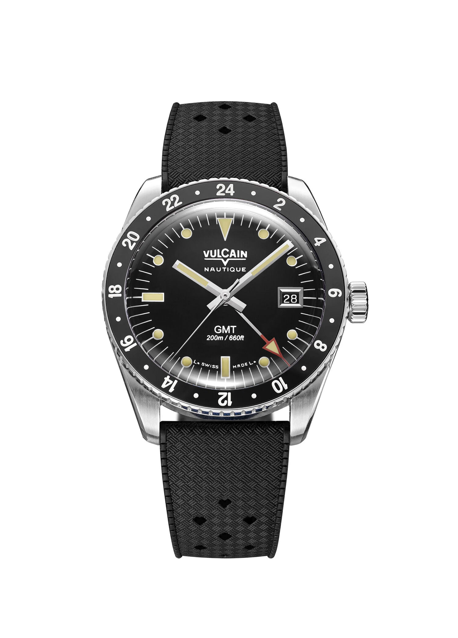 Skindiver Nautique GMT Black-Beige BAR200 Siyah Erkek Kol Saati