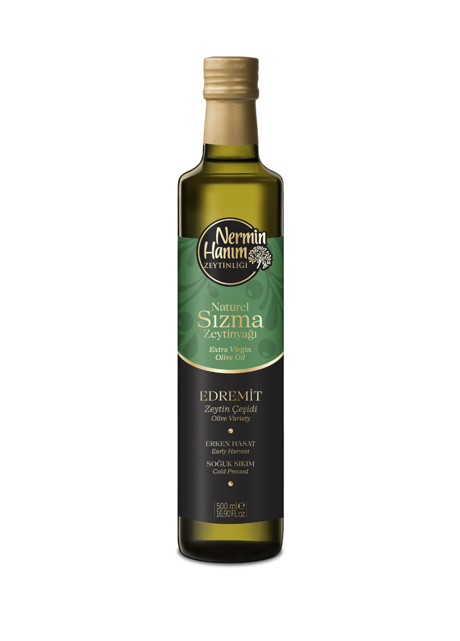 Edremit Kutulu Erken Hasat Soğuk Sıkım Zeytinyağı 500 ml
