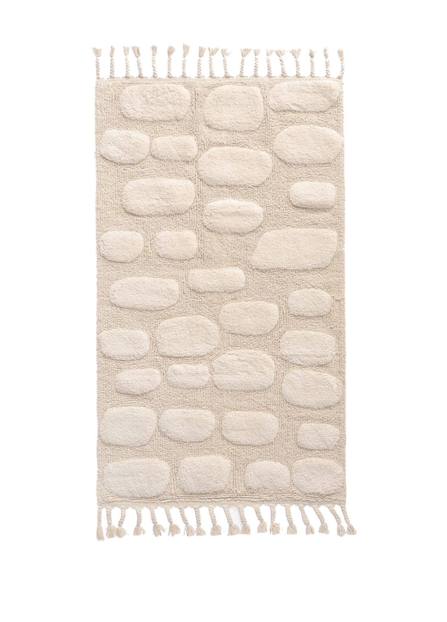 Wall Ekru Pamuklu Banyo Paspası 70 x 150 cm