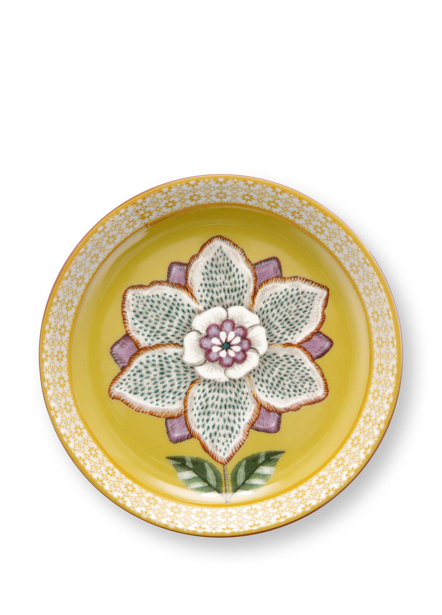 Lily & Lotus Sarı Pırselen Çay Tabağı