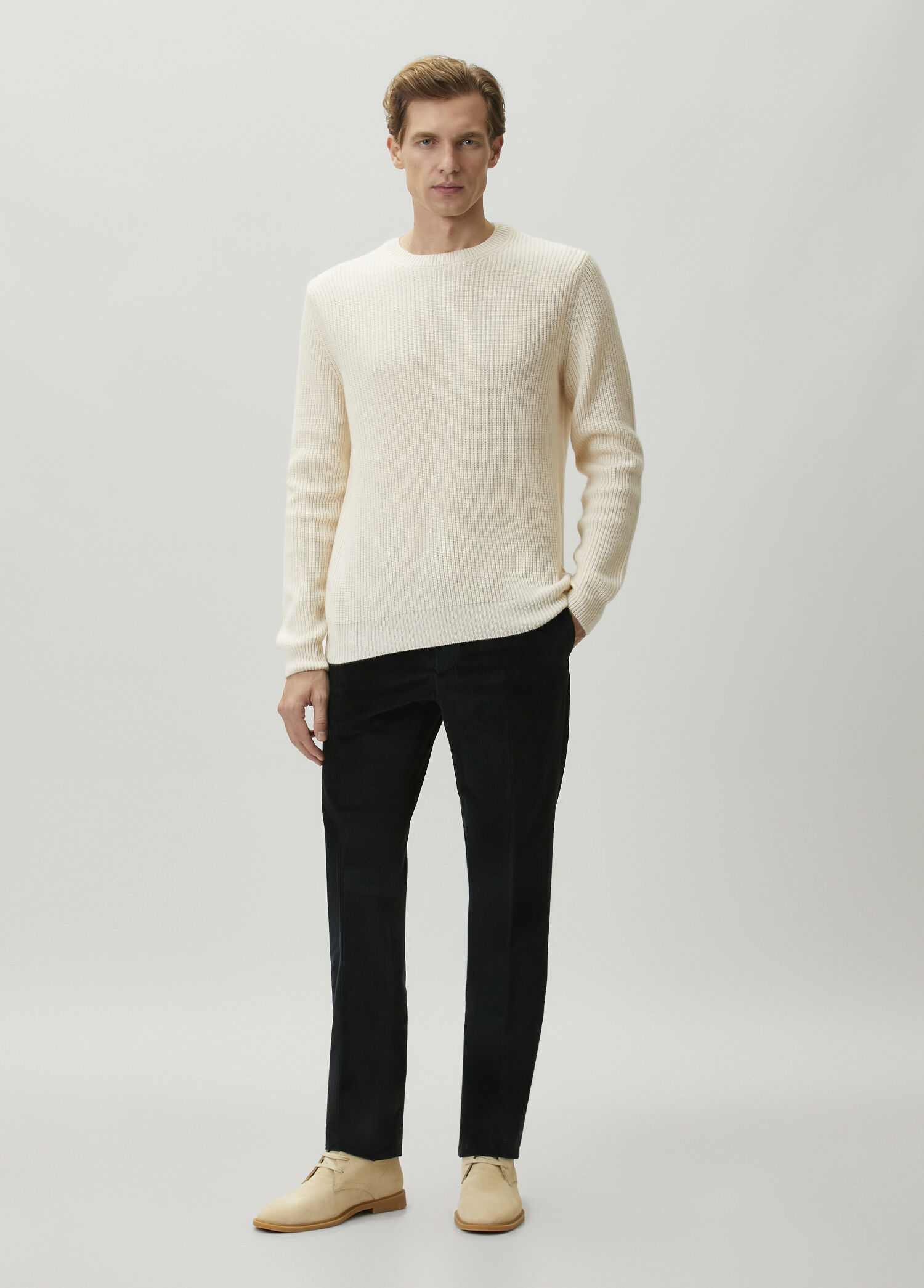 Navy Blue Velvet Pants