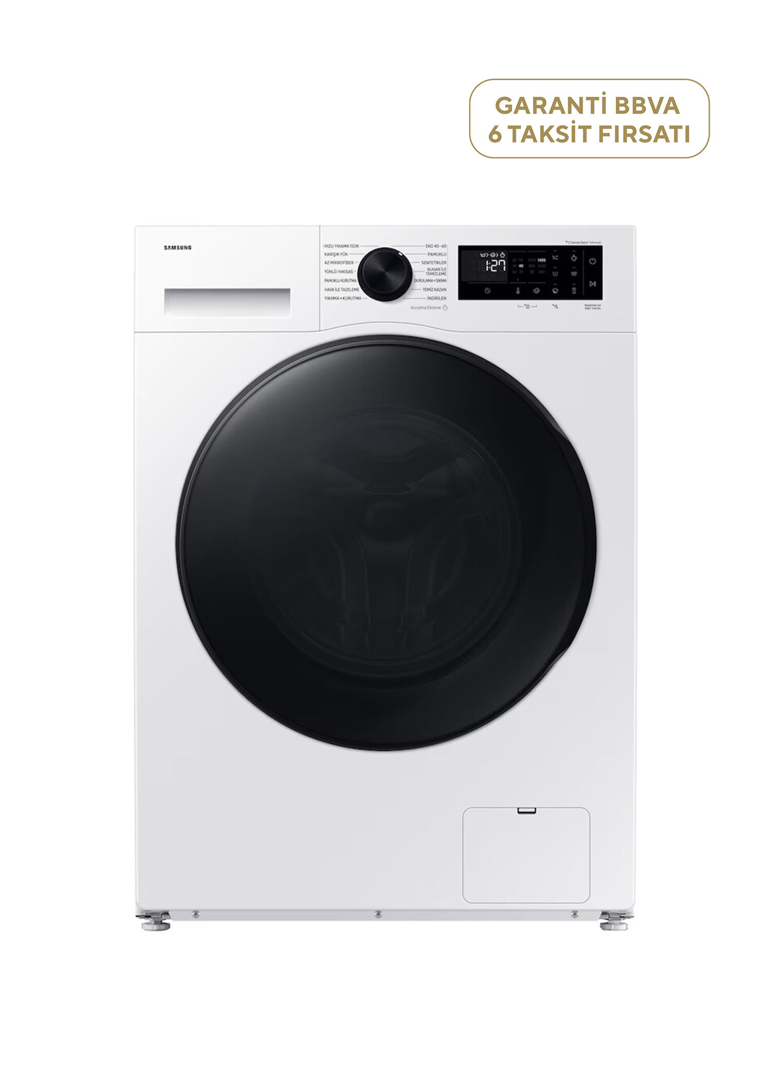 WD11DG5B15BE Beyaz 11 kg Yıkama 6 kg Kurutma 1400 Devir Kurutmalı Çamaşır Makinesi