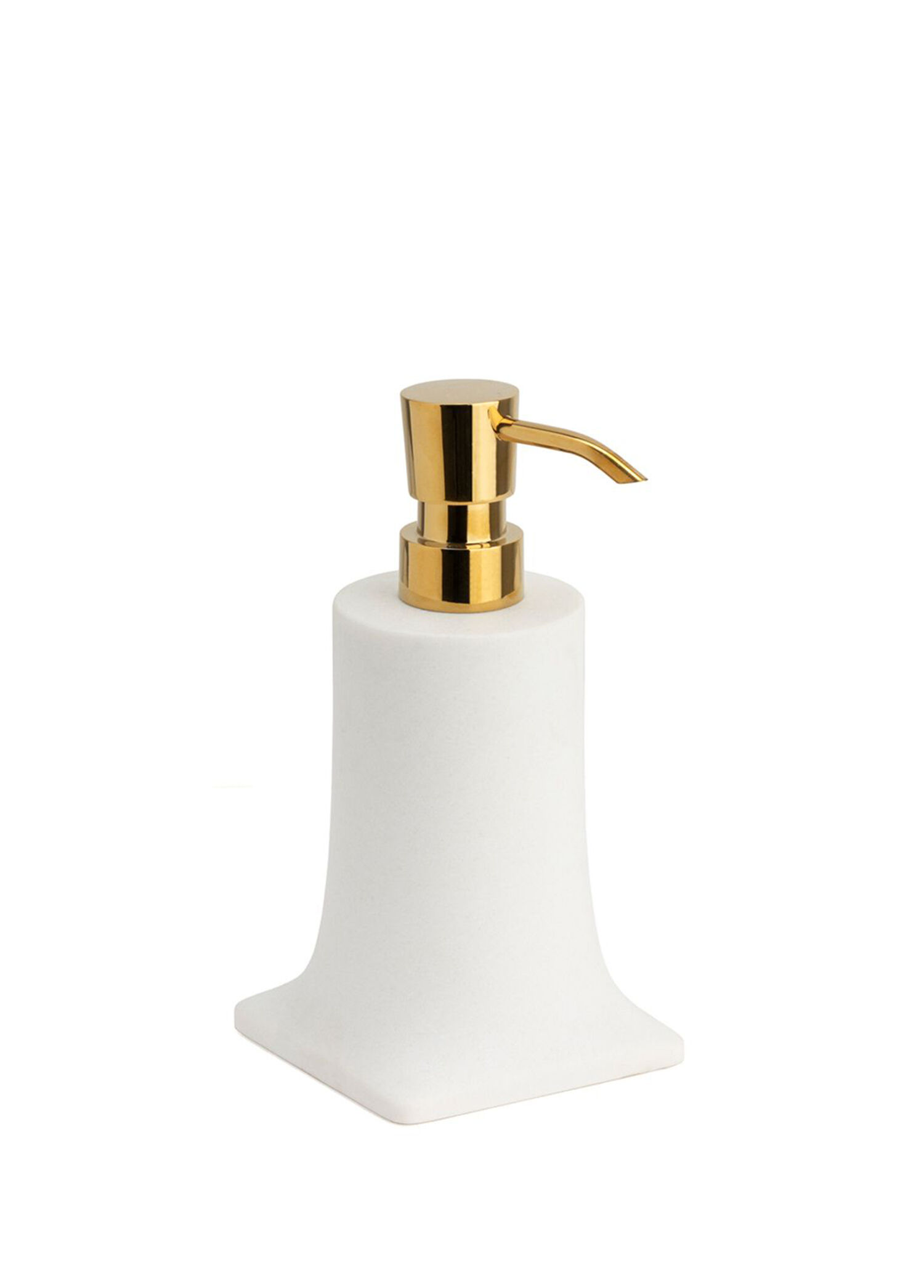 Beyaz Altın Rengi Tezgah Üstü Sıvı Sabunluk 181x91 mm